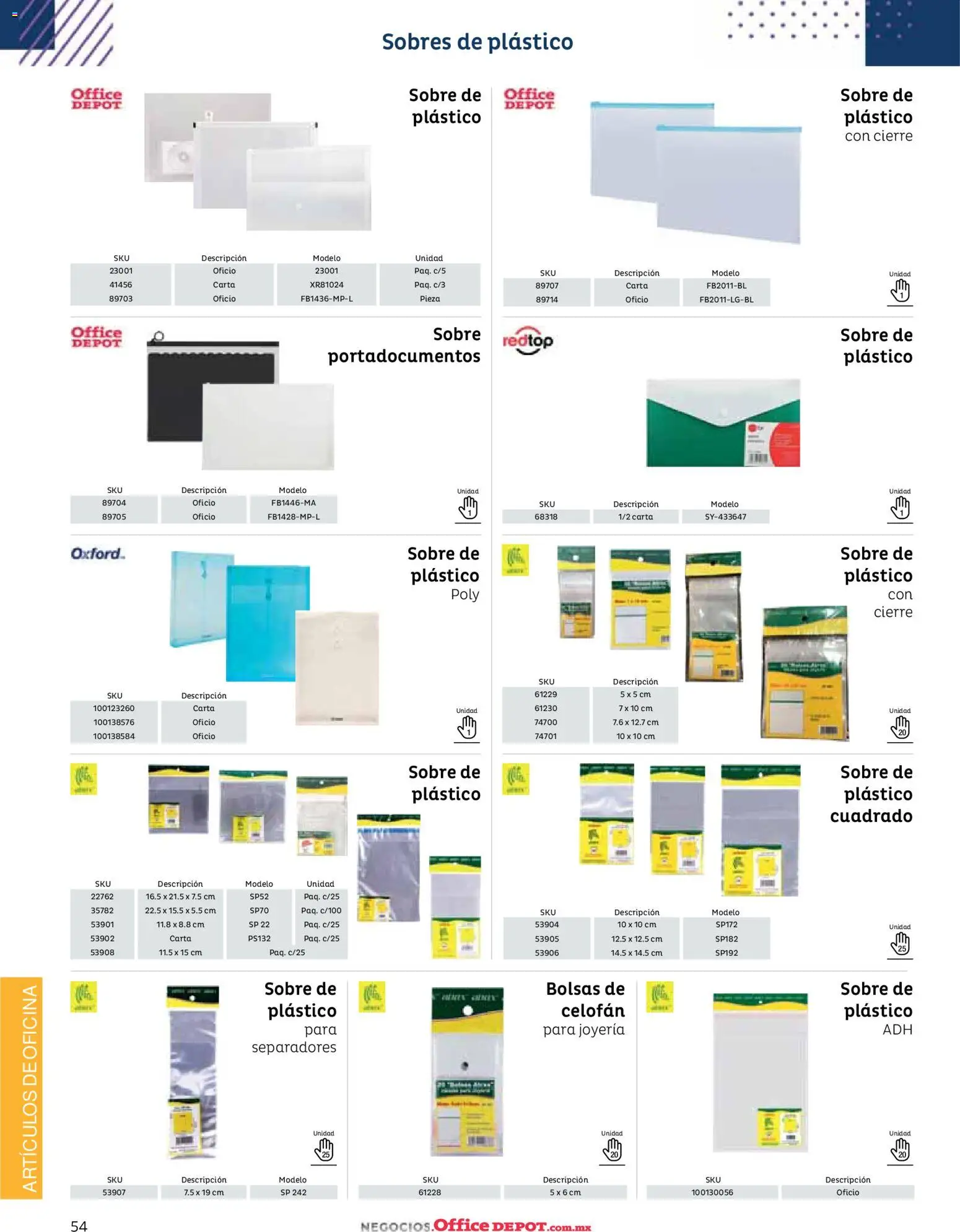 Nuevas ofertas de Office Depot válidas en toda la República Mexicana desde el 12.01.2026. ¡Encuentra las mejores ofertas en Office Depot catálogo 2026! | Página: 56 | Productos: Sobre