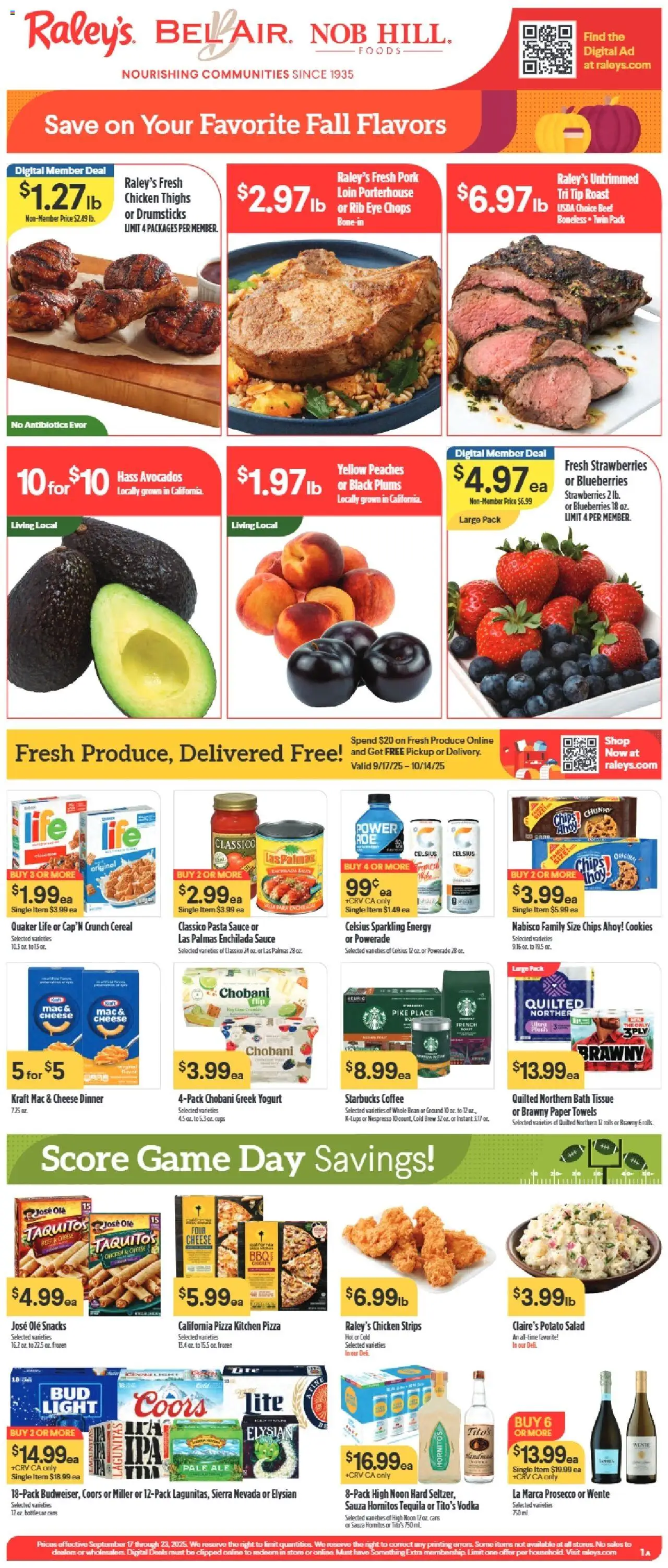 Raley's Weekly Ad - valid from 17.09.2025 | Page: 1