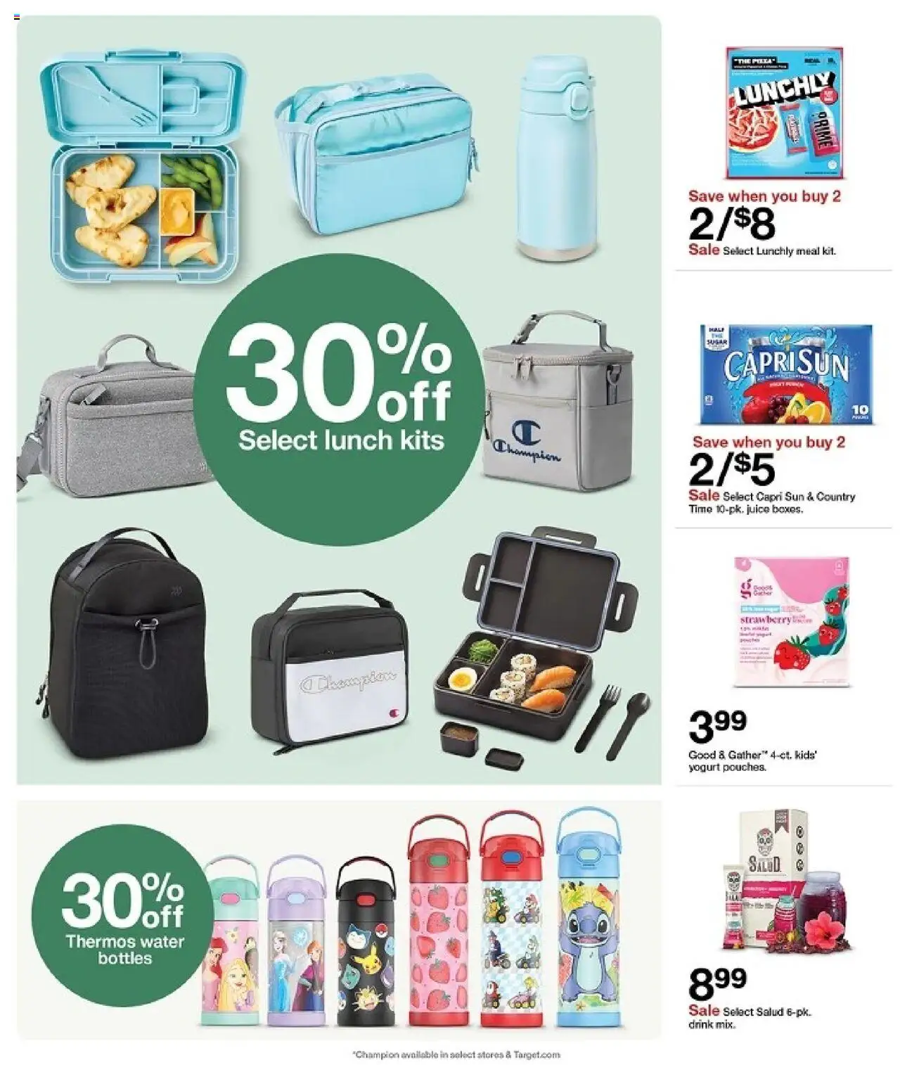 Target Weekly Ad - valid from 10.08.2025 | Page: 19 | Products: Yogurt, Pizza, Juice, Water
