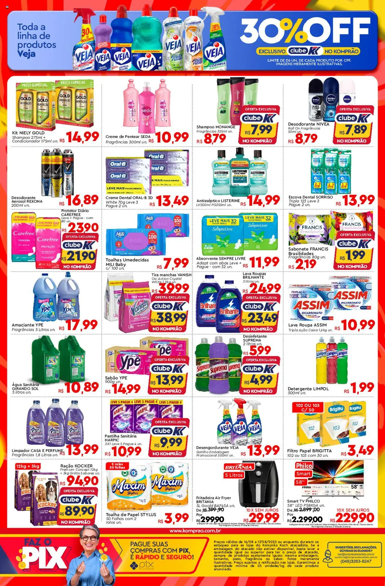 Komprao Atacadista Folheto - válido de 16.08.2025 | Página: 4 | Produtos: Condicionador, Tira manchas, Desengordurante, Sabão