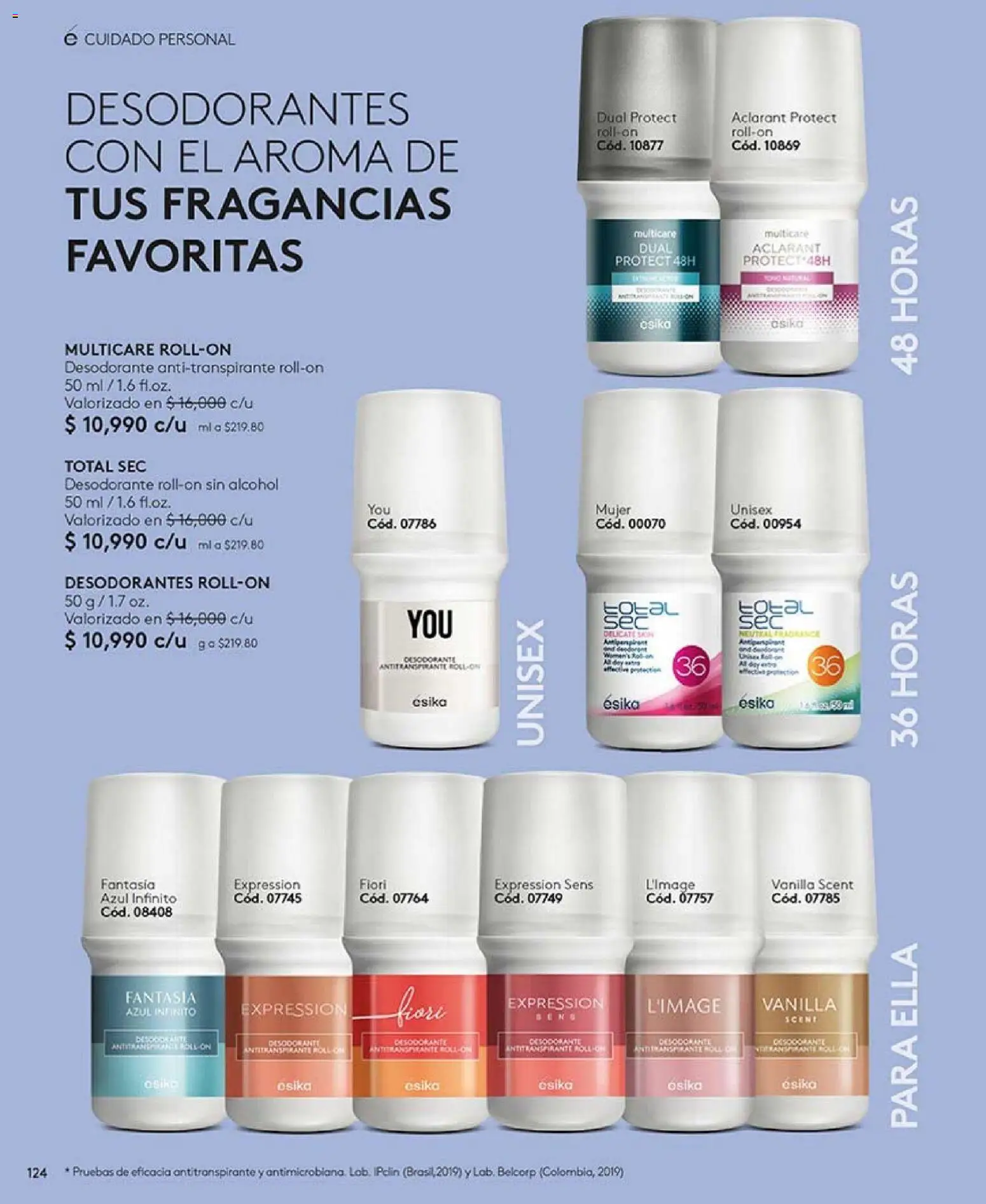 Ésika revista - valida desde el 20.02.2026 | Página: 124 | Productos: Desodorante, Antitranspirante, Tintura