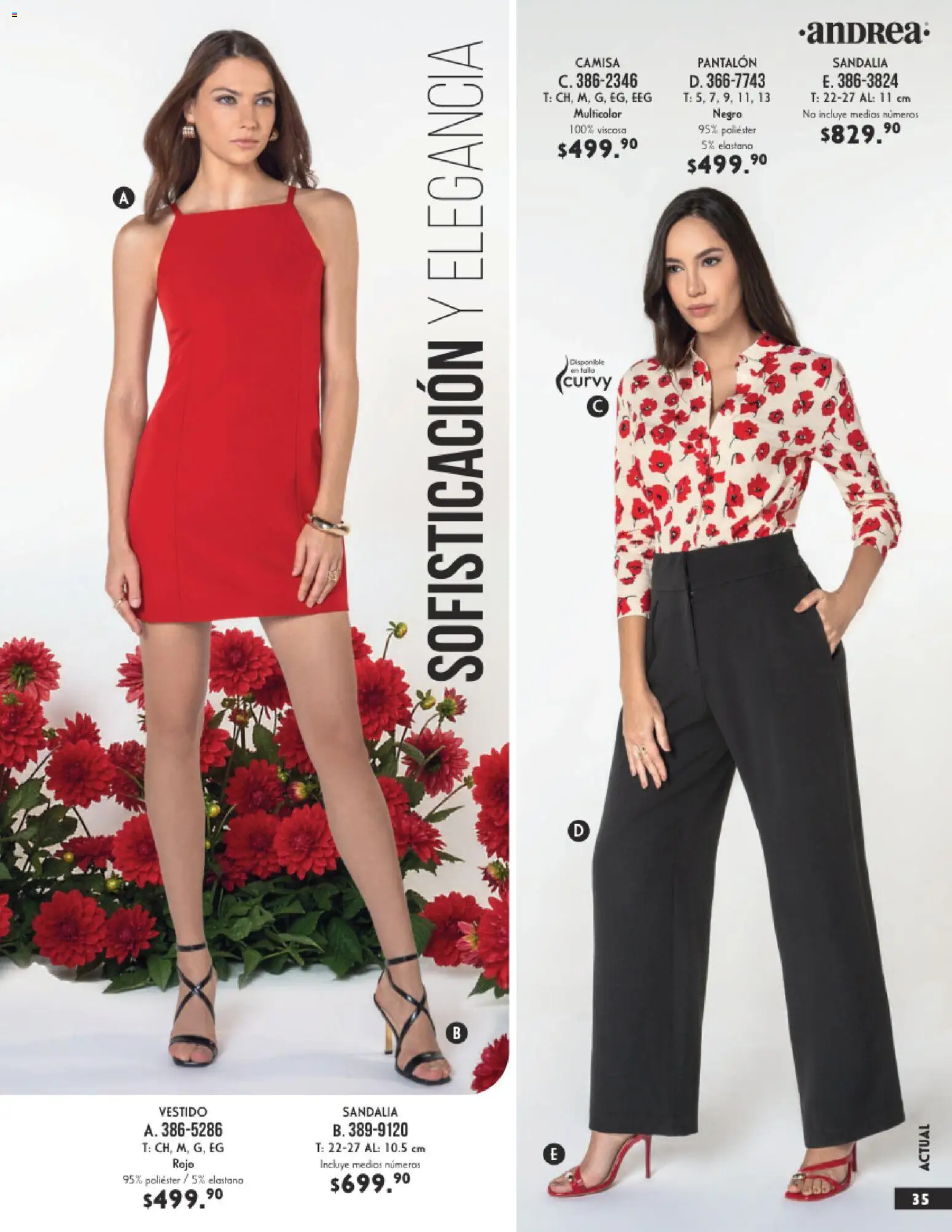 Nuevas ofertas de Andrea válidas en toda la República Mexicana desde el 25.01.2026. ¡Encuentra las mejores ofertas en Andrea catálogo Vestir! | Página: 35 | Productos: Camisa, Vestido