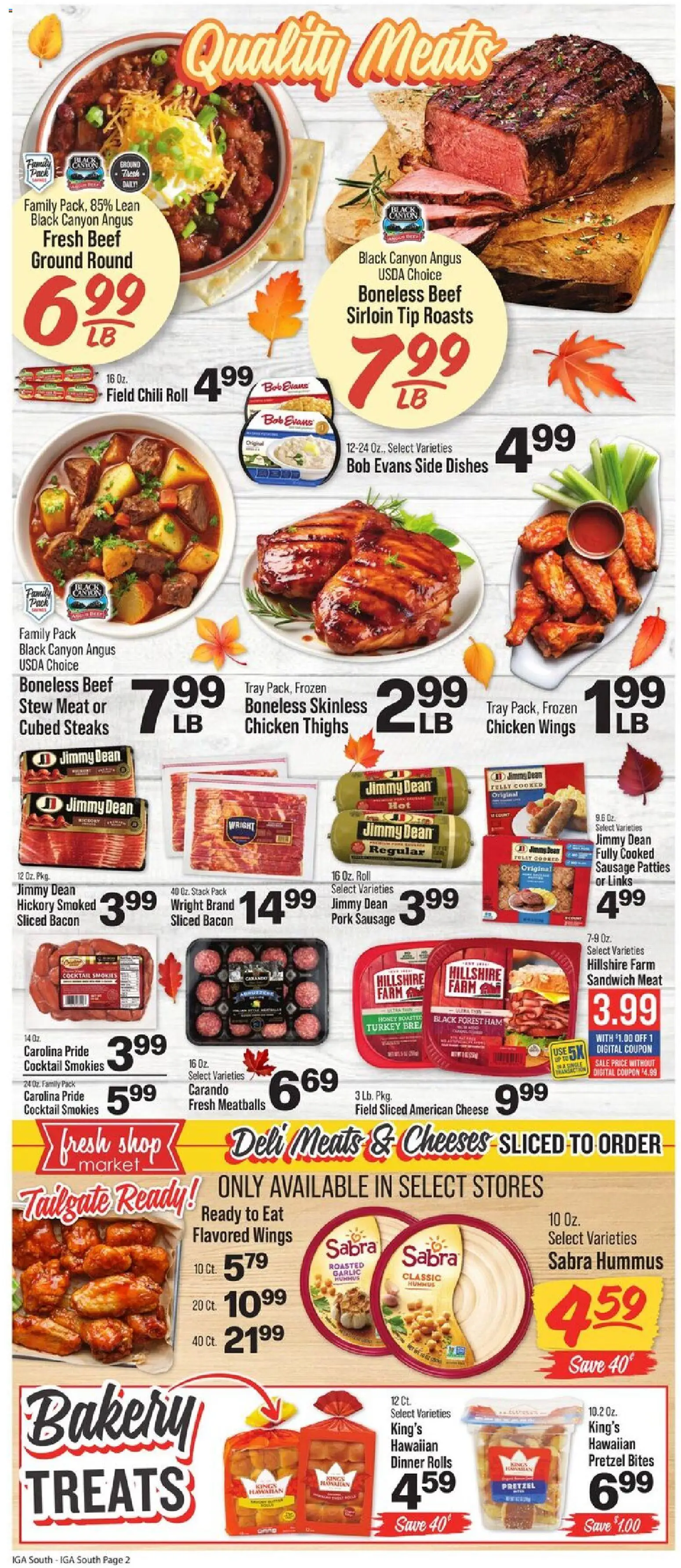 IGA Weekly Ad - valid from 05.11.2025 | Page: 3 | Products: Bakery, Cheese, Ham, Beef