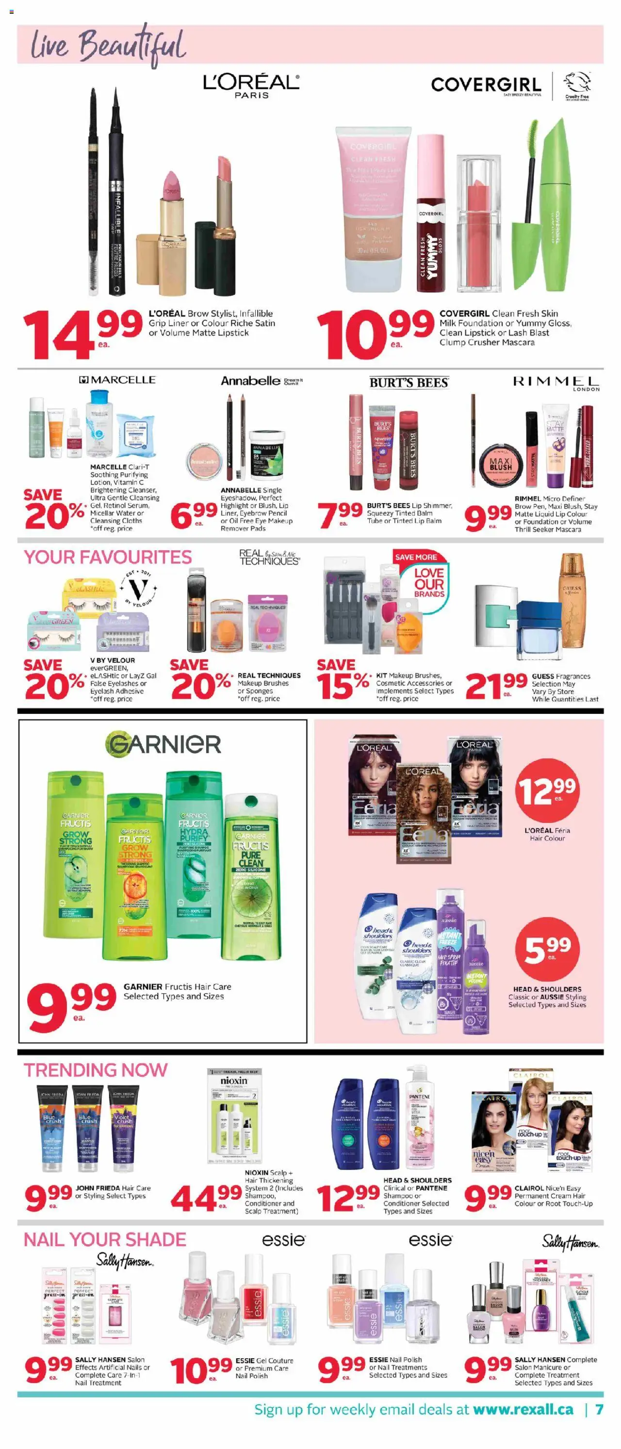 Rexall flyer valid from 01.08.2025 | Page: 15 | Products: Blush, Mascara, Conditioner, Milk