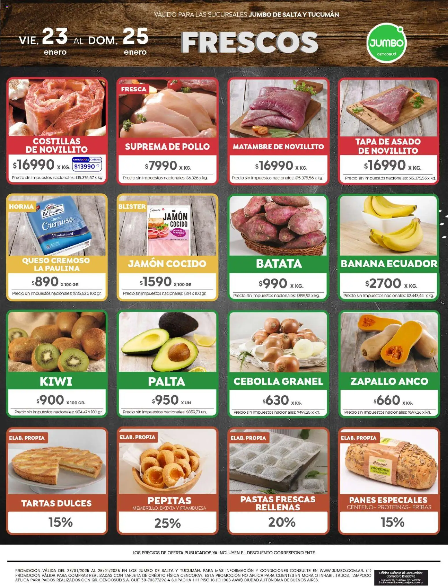 Jumbo - Ofertas | Salta & Tucumán │ válido desde el 23.01.2026 | Página: 7 | Productos: Teléfono, Cebolla, Banana, Kiwi