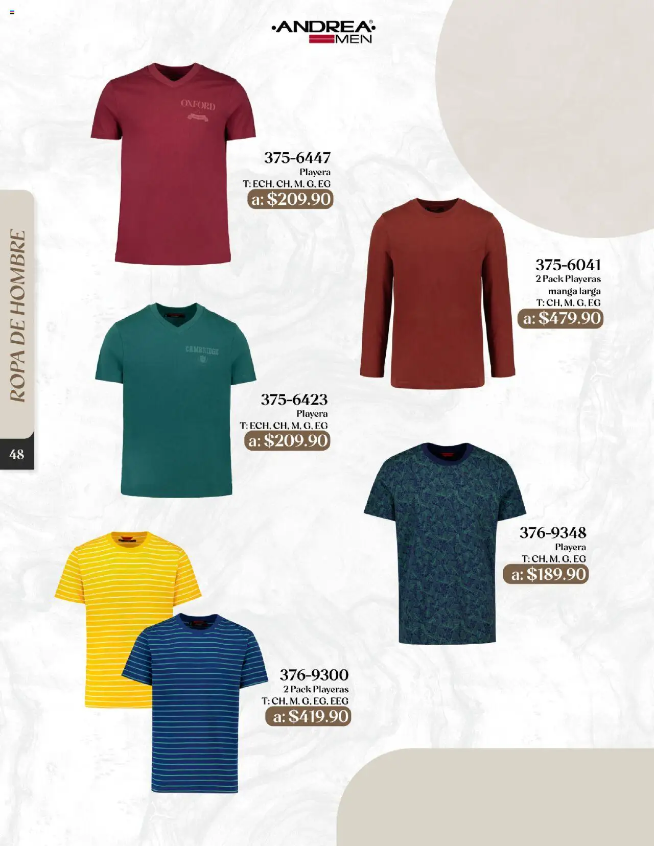 Nuevas ofertas de Andrea válidas en toda la República Mexicana desde el 24.08.2025. ¡Encuentra las mejores ofertas en Andrea - Catálogo Esenciales de Otoño! | Página: 48 | Productos: Manga, Ropa, Playera