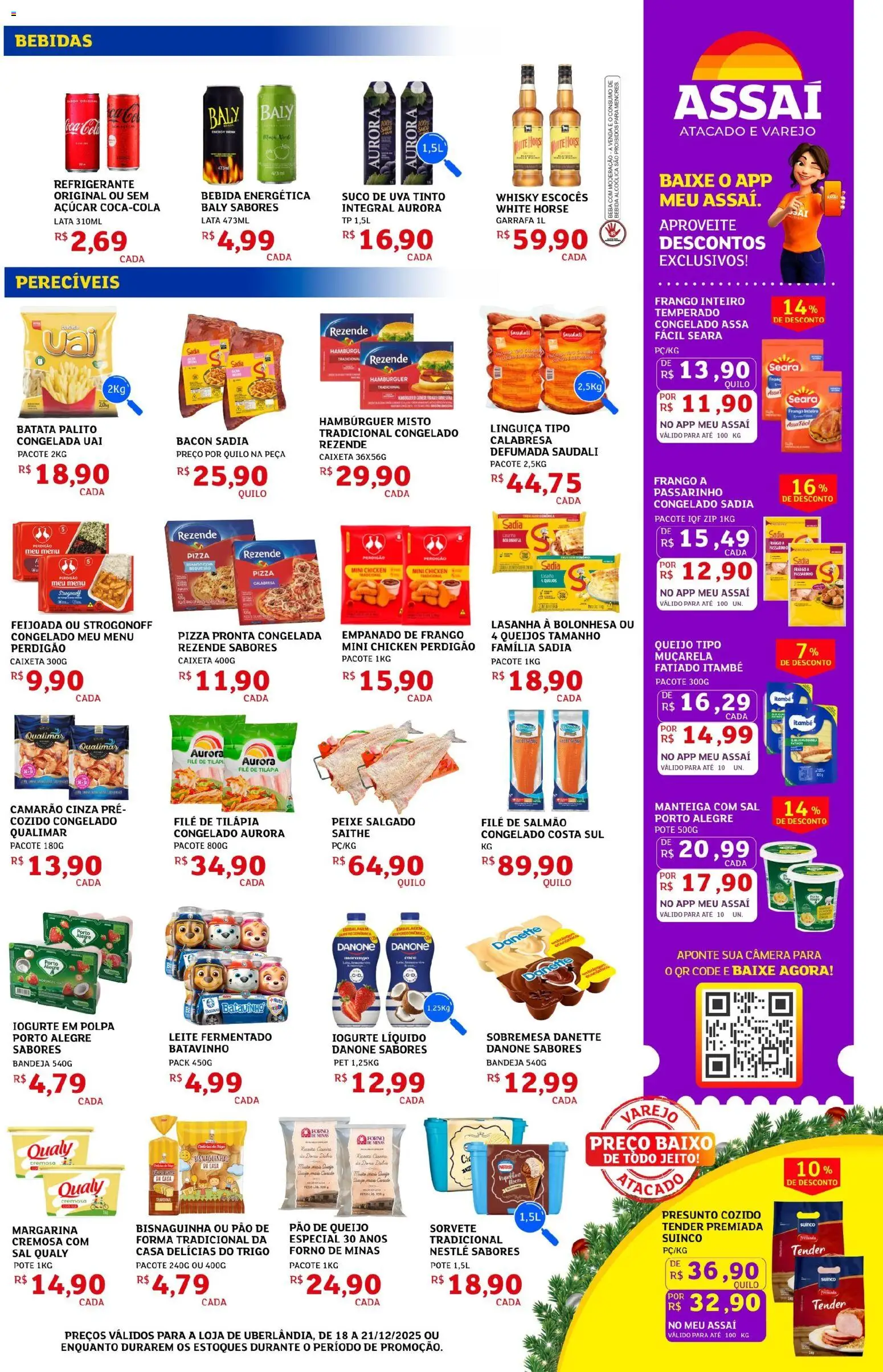 Assaí Atacadista Folheto - válido de 18.12.2025 | Página: 3 | Produtos: Linguiça, Refrigerante, Frango, Câmera