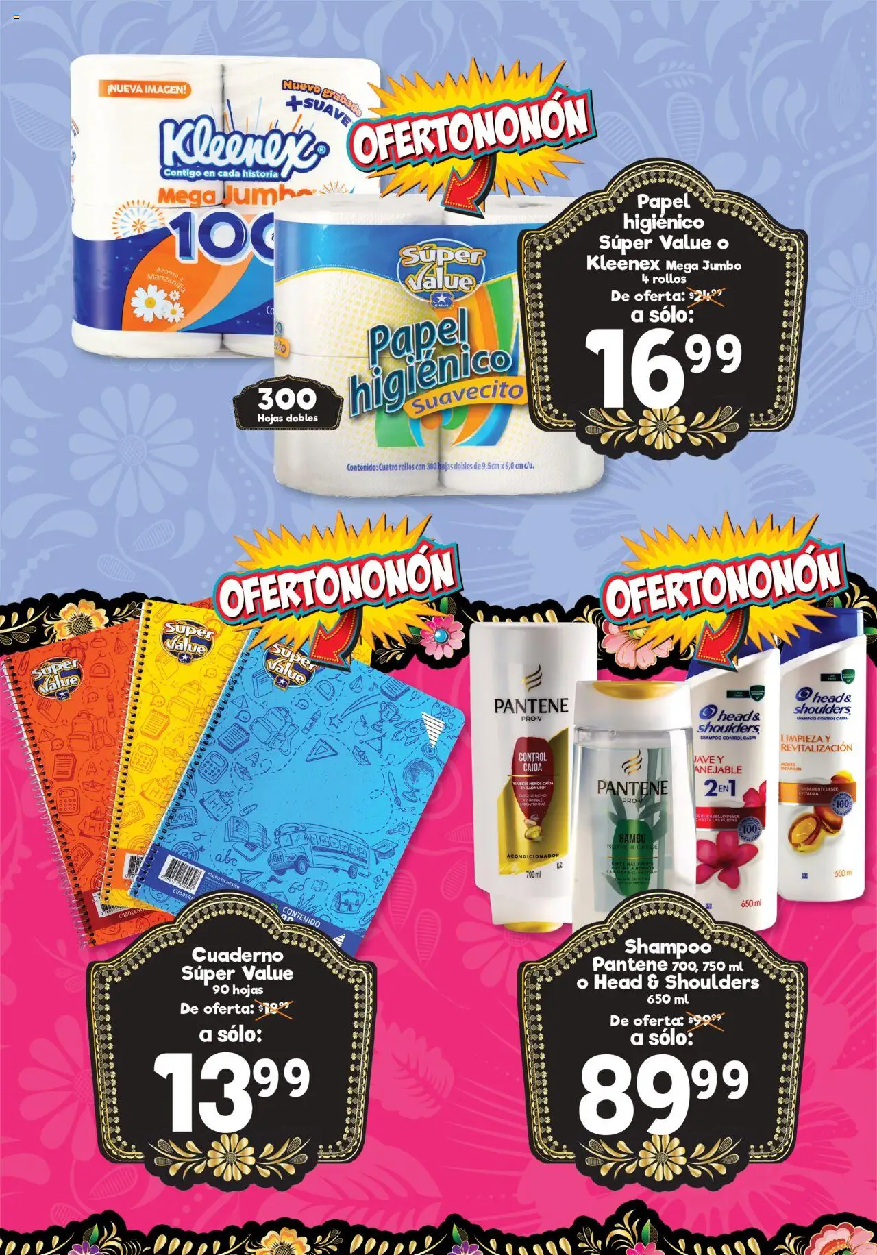 Nuevas ofertas de S-Mart válidas en toda la República Mexicana desde el 15.08.2025. ¡Encuentra las mejores ofertas en S-Mart - Folleto de Feria - Monterrey! | Página: 1 | Productos: Cuaderno, Notebook, Papel higiénico, Acondicionador