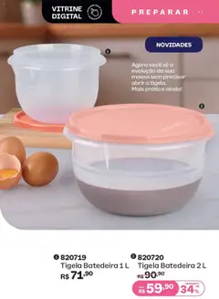 Tupperware - Catálogo Vitrine 10 - Pré-Visualização do folheto da loja Tupperware, válido de 01.10.2025 | Página: 63 | Produtos: Batedeira, Massa, Tigela
