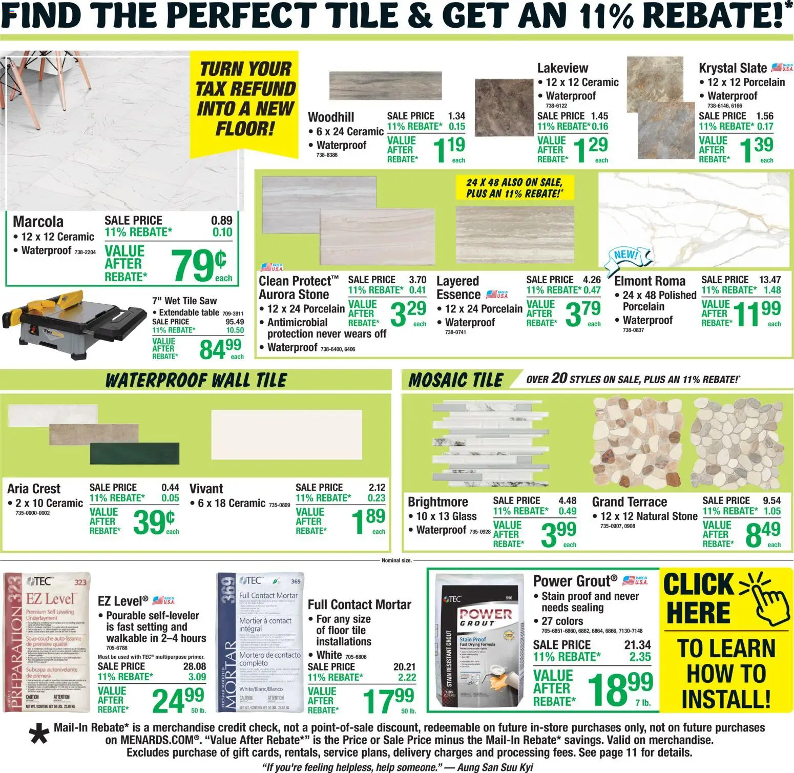 Menards Ad - valid from 11.03.2026 | Page: 16 | Products: Saw, Table