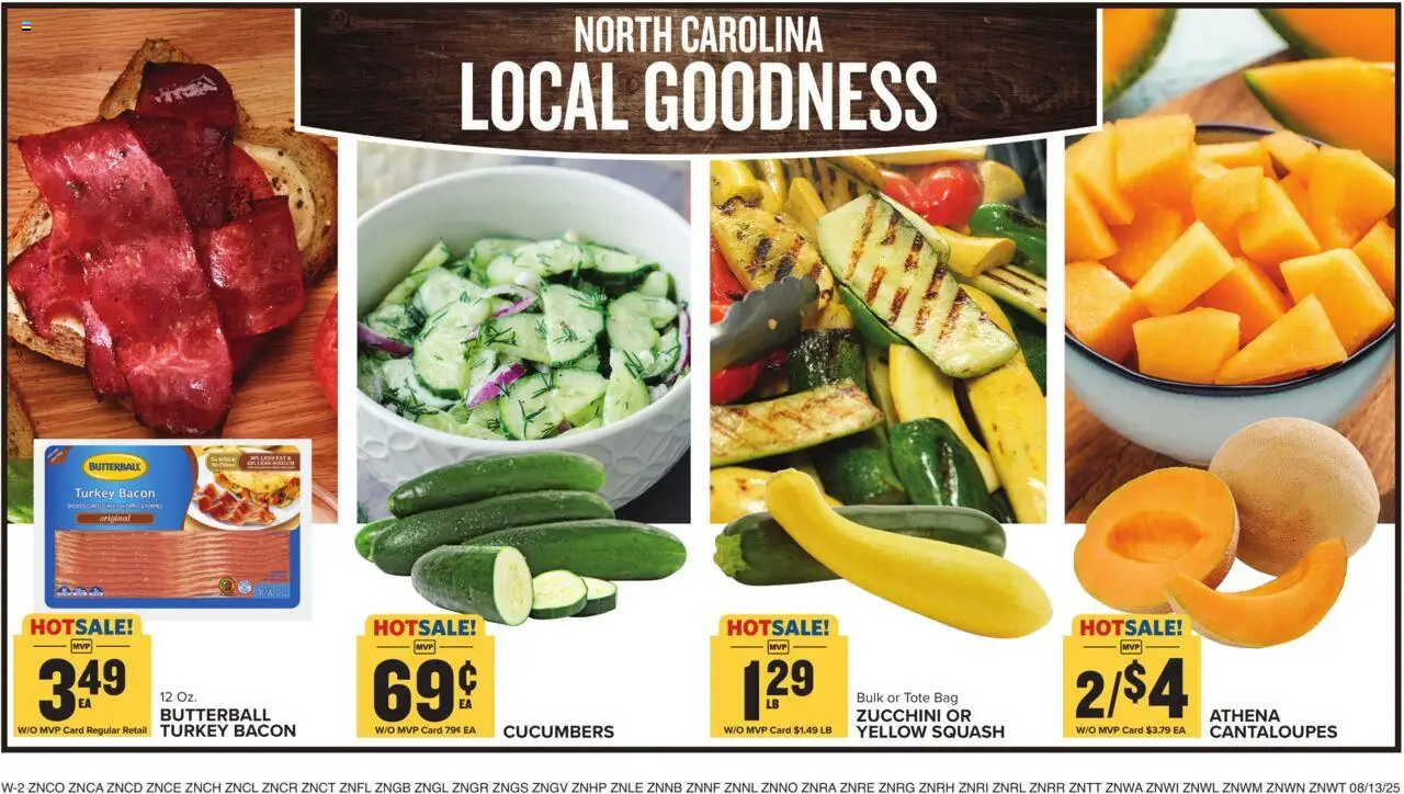 Food Lion Weekly - NC - valid from 13.08.2025 | Page: 16 | Products: Squash, Zucchini, Cucumbers, Bag