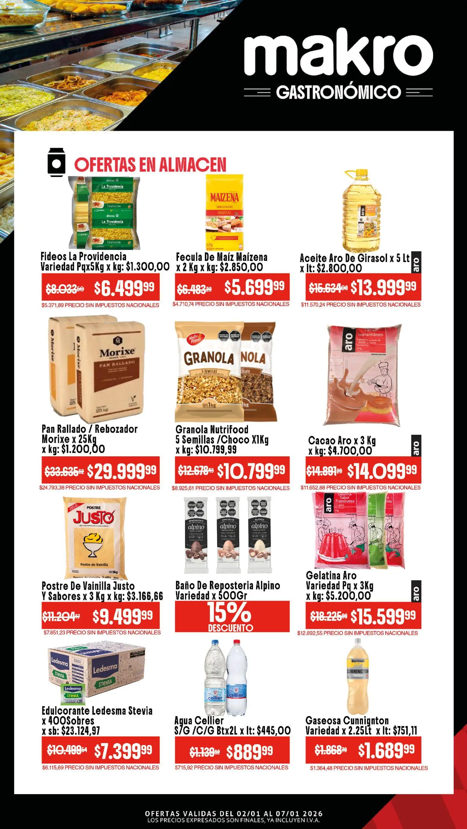 Makro ofertas │ válido desde el 02.01.2026 | Página: 3 | Productos: Baño, Gelatina, Gaseosa, Pomelo