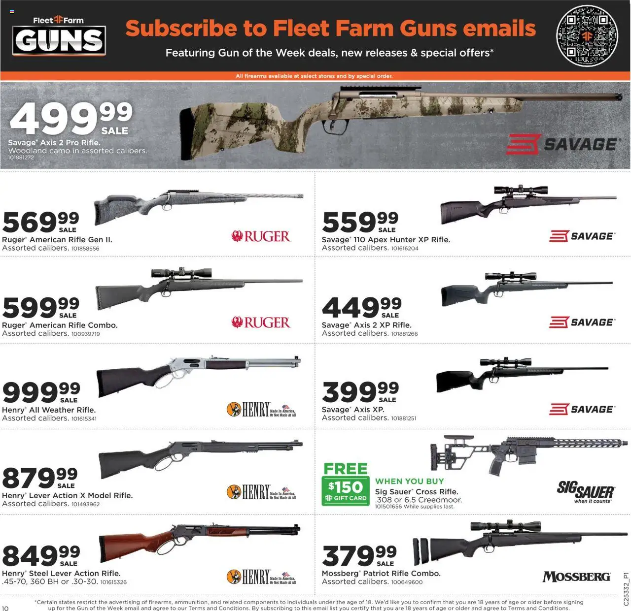 Mills Fleet Farm Gear Up For the Hunt - valid from 14.08.2025 | Page: 10 | Products: Gun, Rifle