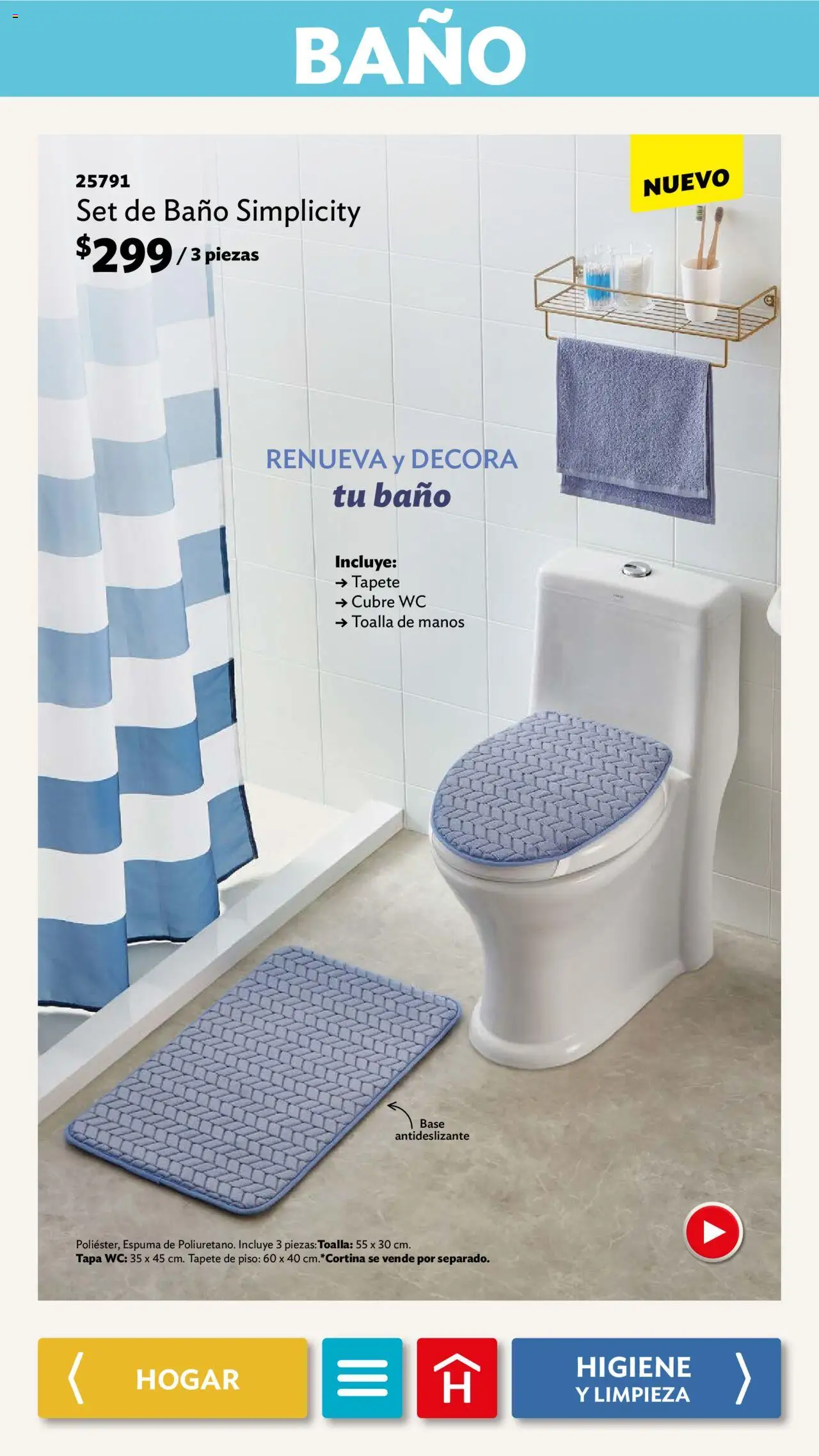 Nuevas ofertas de Betterware válidas en toda la República Mexicana desde el 01.09.2025. ¡Encuentra las mejores ofertas en Betterware - Campaña 9 2025! | Página: 78 | Productos: Wc, Toalla, Baño, Tapete