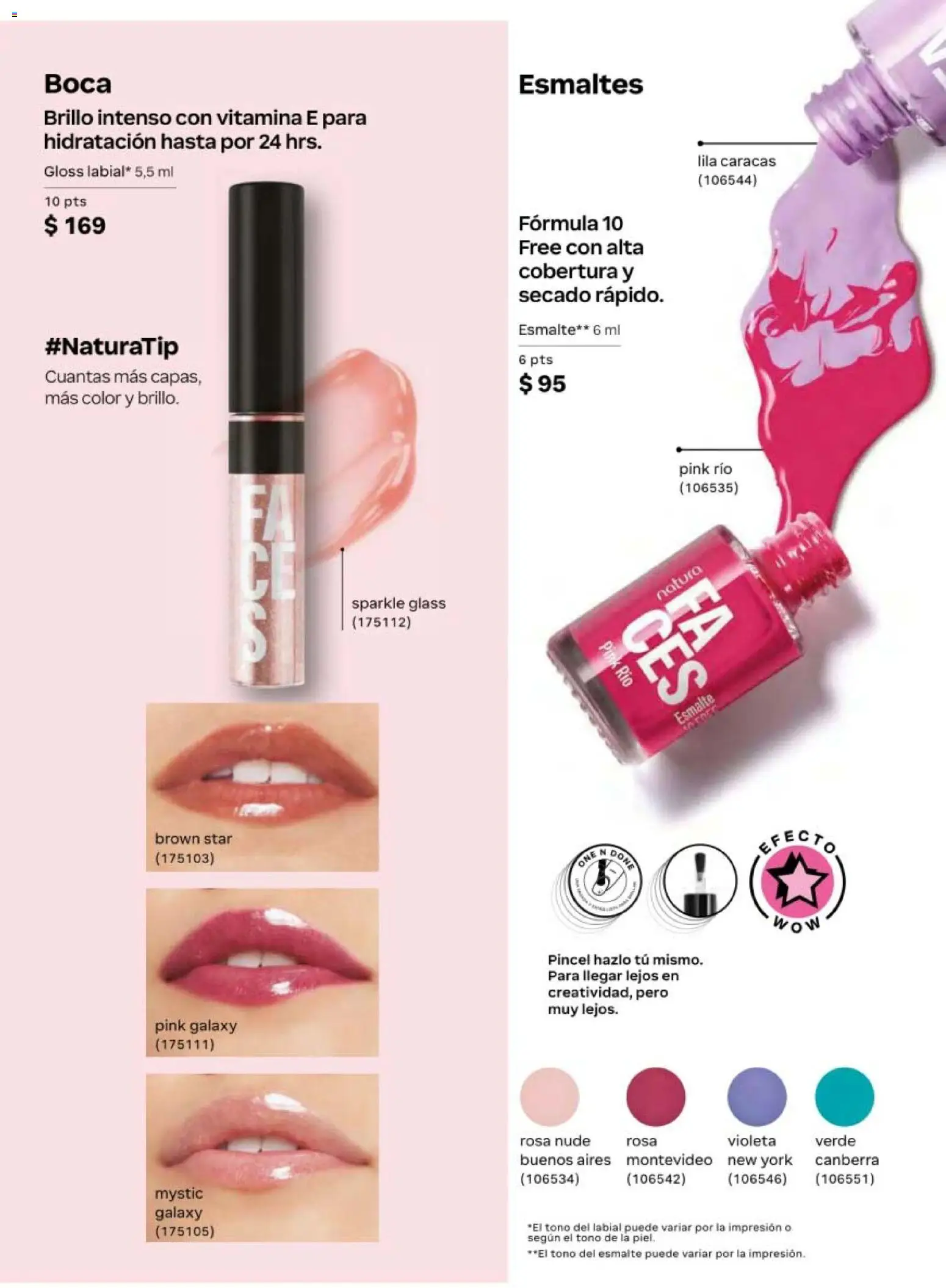 Nuevas ofertas de Natura válidas en toda la República Mexicana desde el 24.04.2026. ¡Encuentra las mejores ofertas en Natura campaña 7 2026! | Página: 77 | Productos: Pincel, Brillo