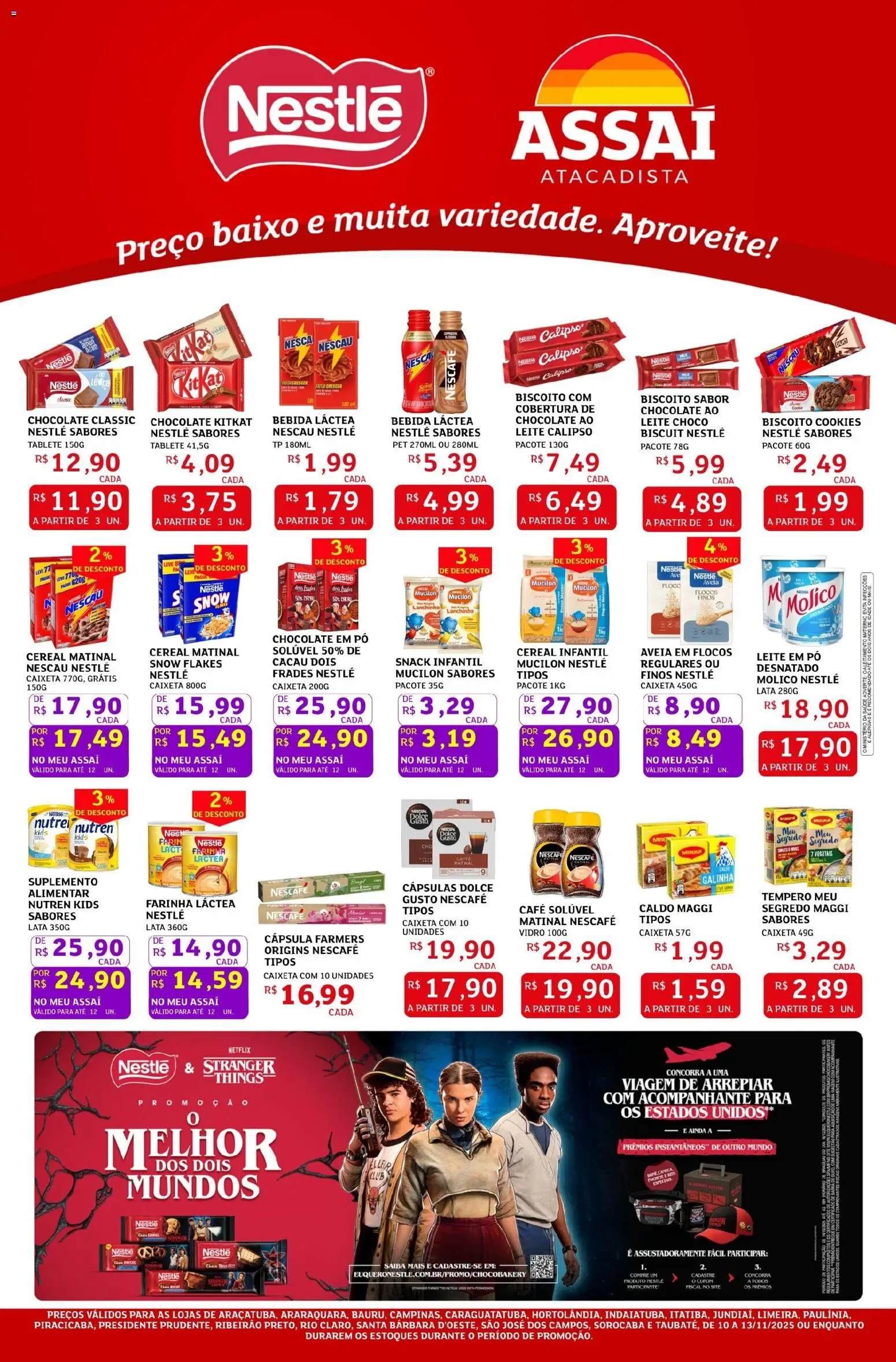 Assaí Atacadista Folheto - válido de 10.11.2025 | Página: 3 | Produtos: Leite, Bebida, Mucilon, Leite em pó