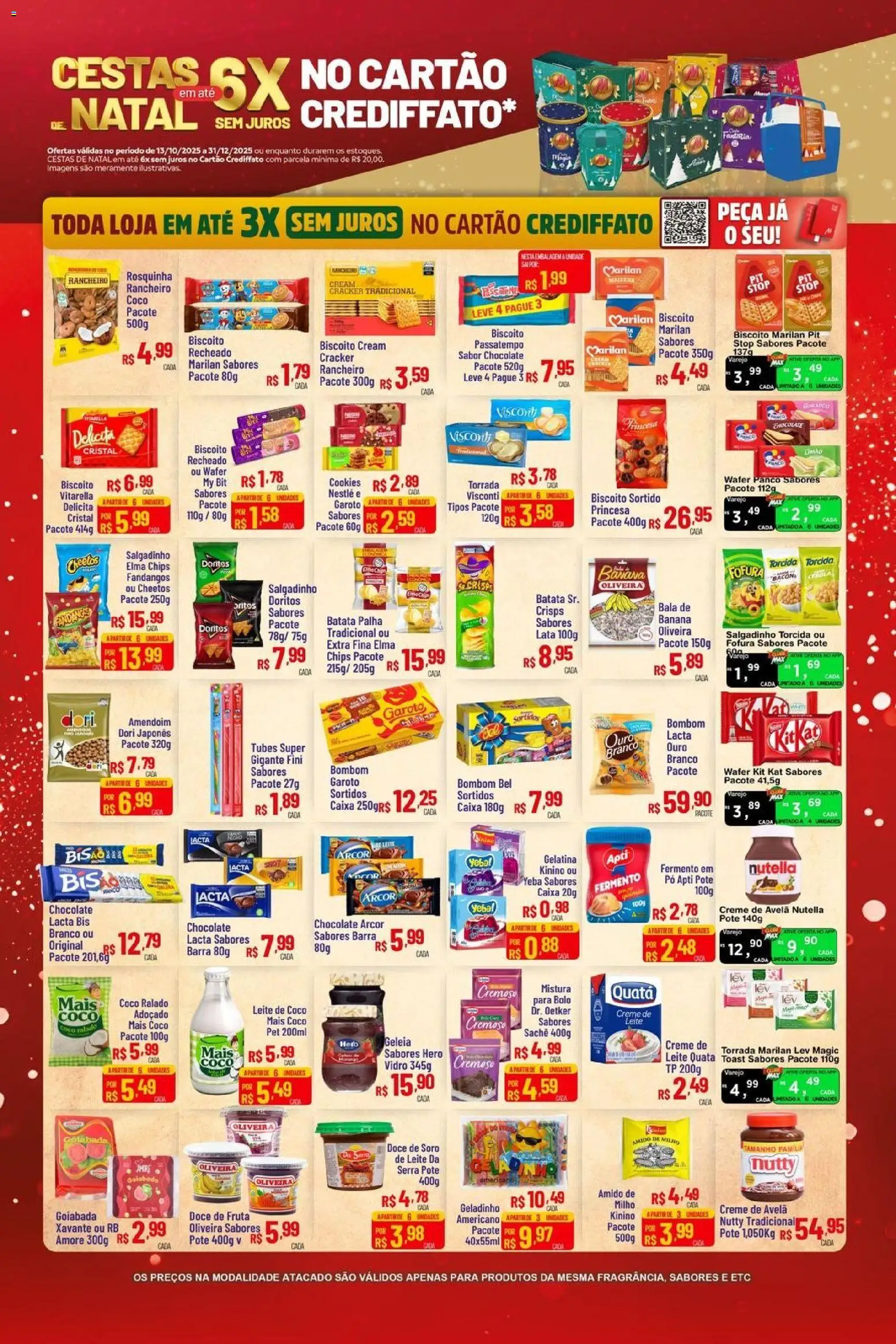 Max Atacadista Folheto - válido de 17.11.2025 | Página: 4 | Produtos: Leite, Creme, Cheetos, Biscoito recheado