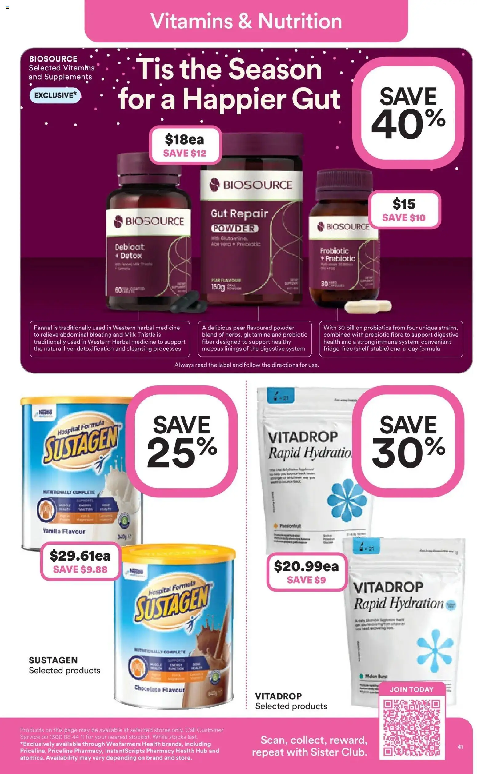 Priceline Pharmacy catalogue - valid from 11.12.2025 | Page: 41 | Products: Powder, Milk, Chocolate, Pear