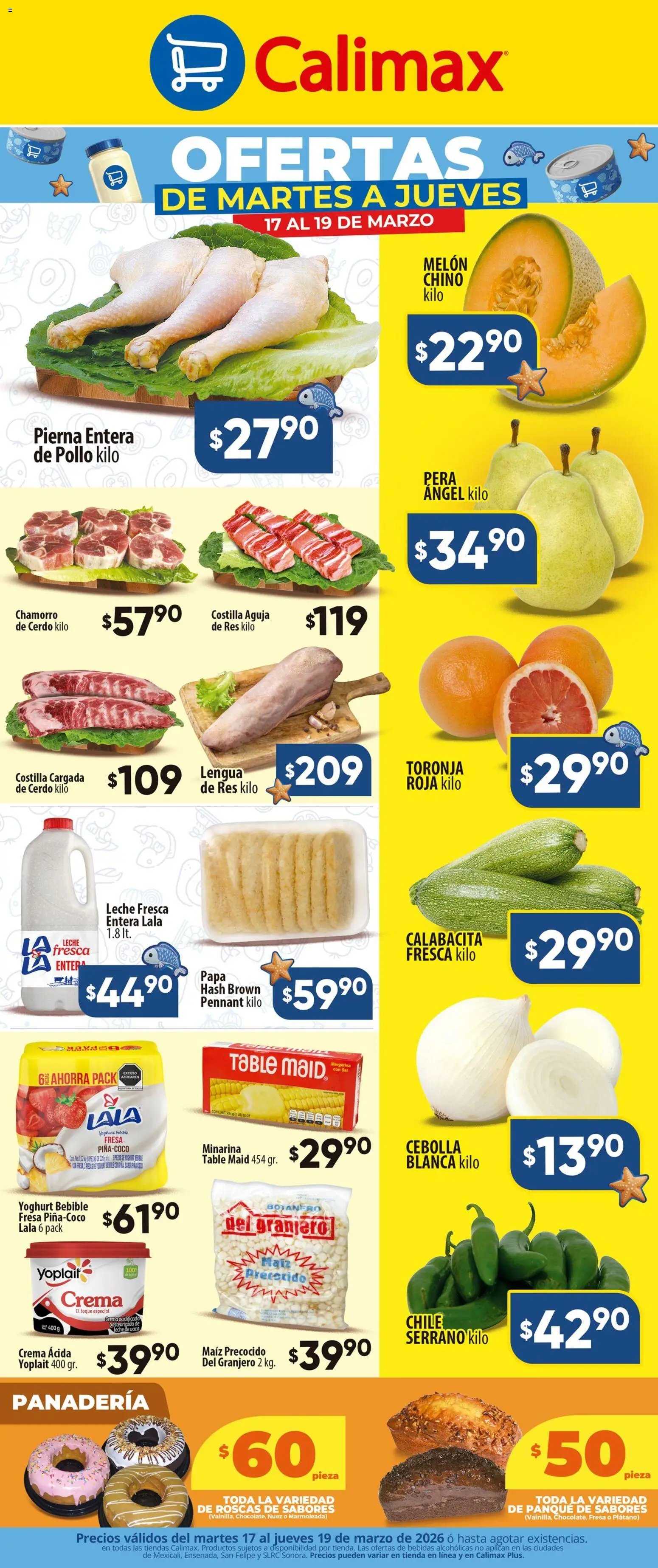Nuevas ofertas de Calimax válidas en toda la República Mexicana desde el 17.03.2026. ¡Encuentra las mejores ofertas en Calimax folleto! | Página: 2 | Productos: Maíz, Fresa, Crema, Res
