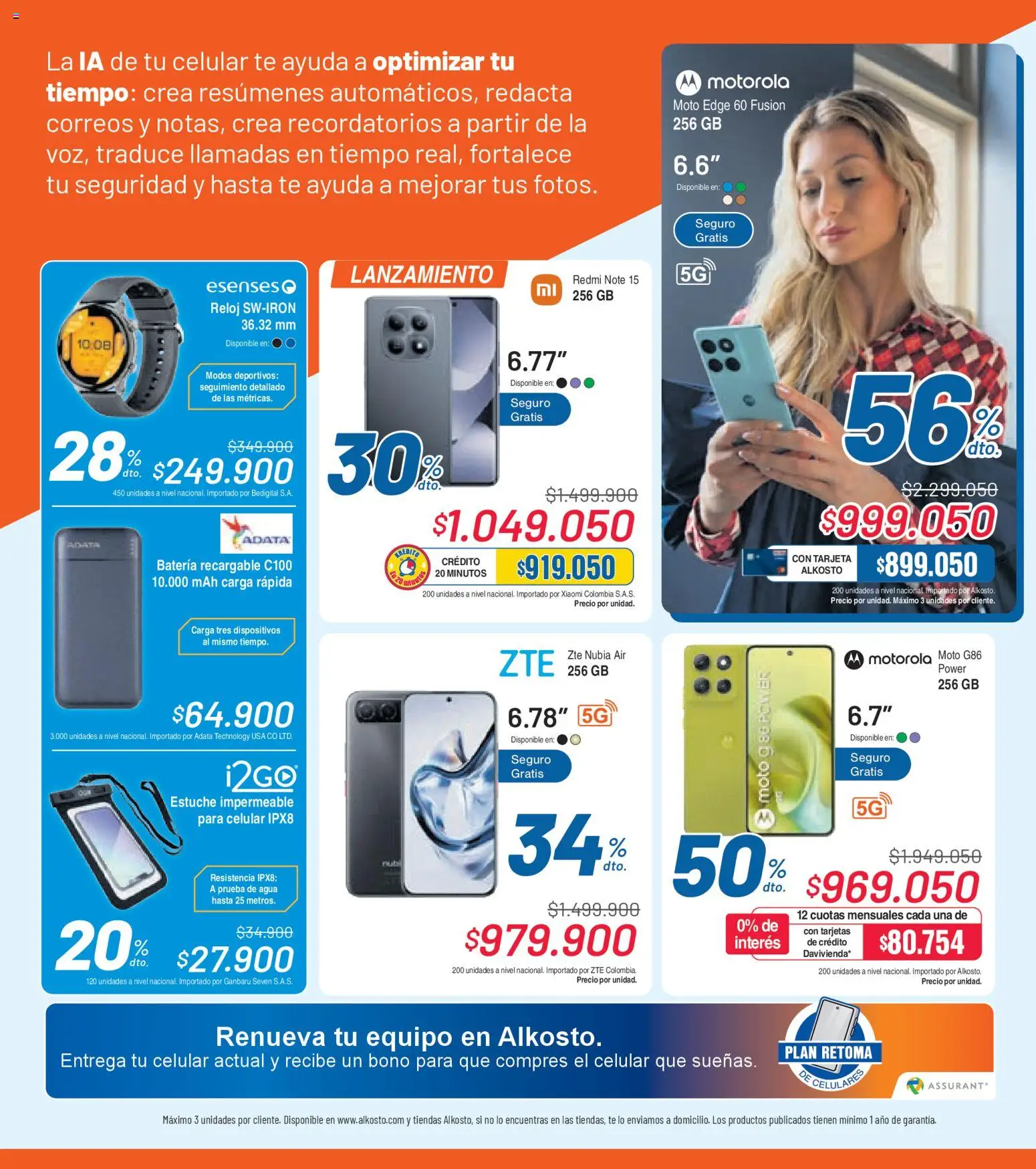 Alkosto revista - valida desde el 31.01.2026 | Página: 14 | Productos: Agua, Té, Estuche, Reloj
