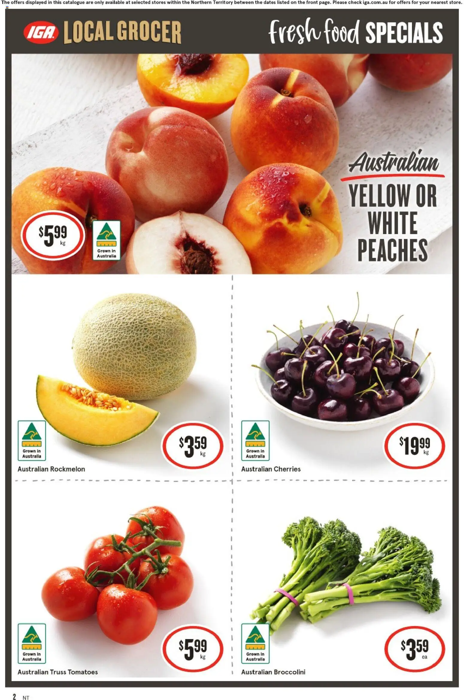 IGA catalogue - valid from 24.12.2025 | Page: 3 | Products: Cherries, Tomatoes, Rockmelon