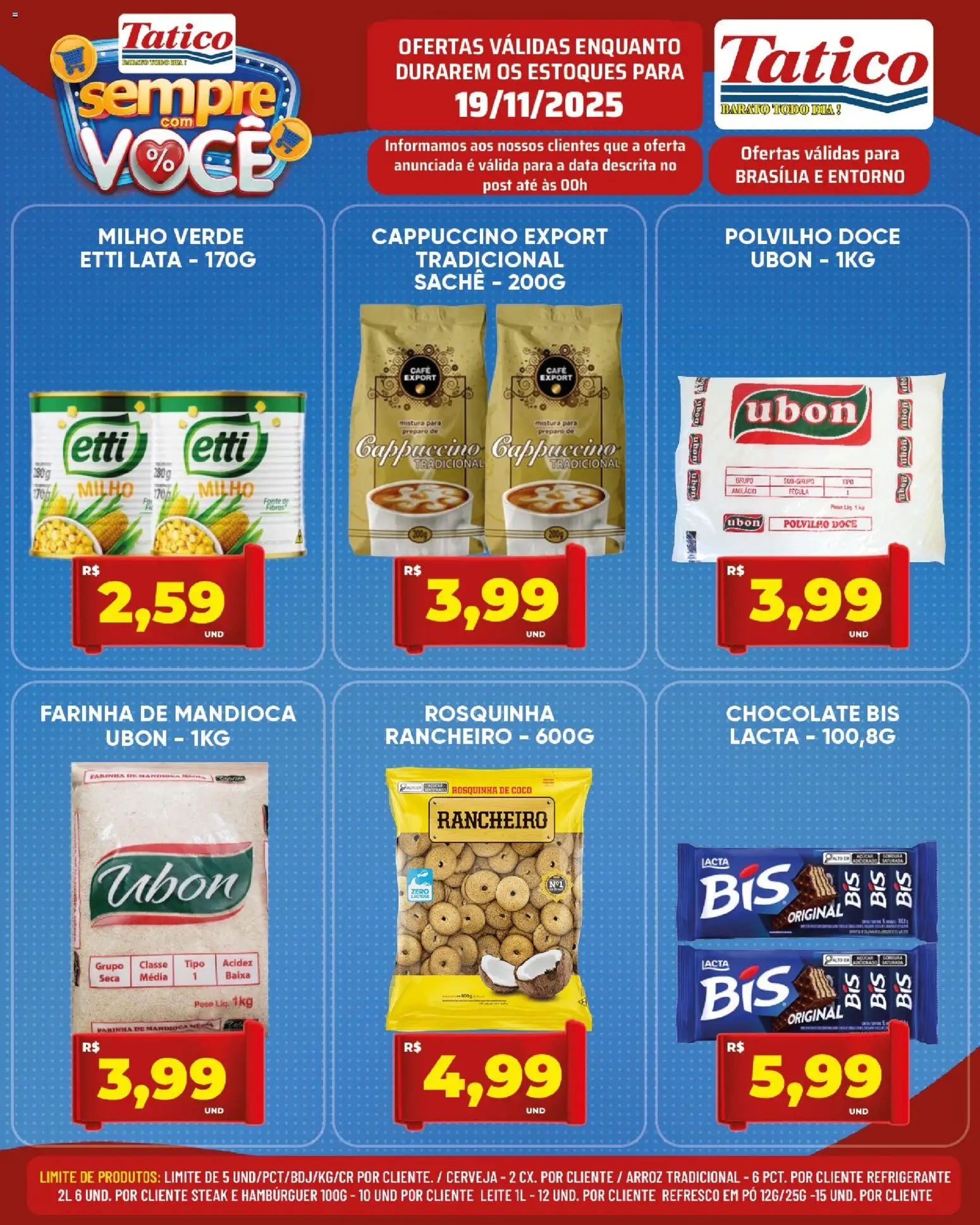 Tatico Folheto - válido de 20.11.2025 | Página: 32 | Produtos: Milho verde, Leite, Hambúrguer, Rosquinha