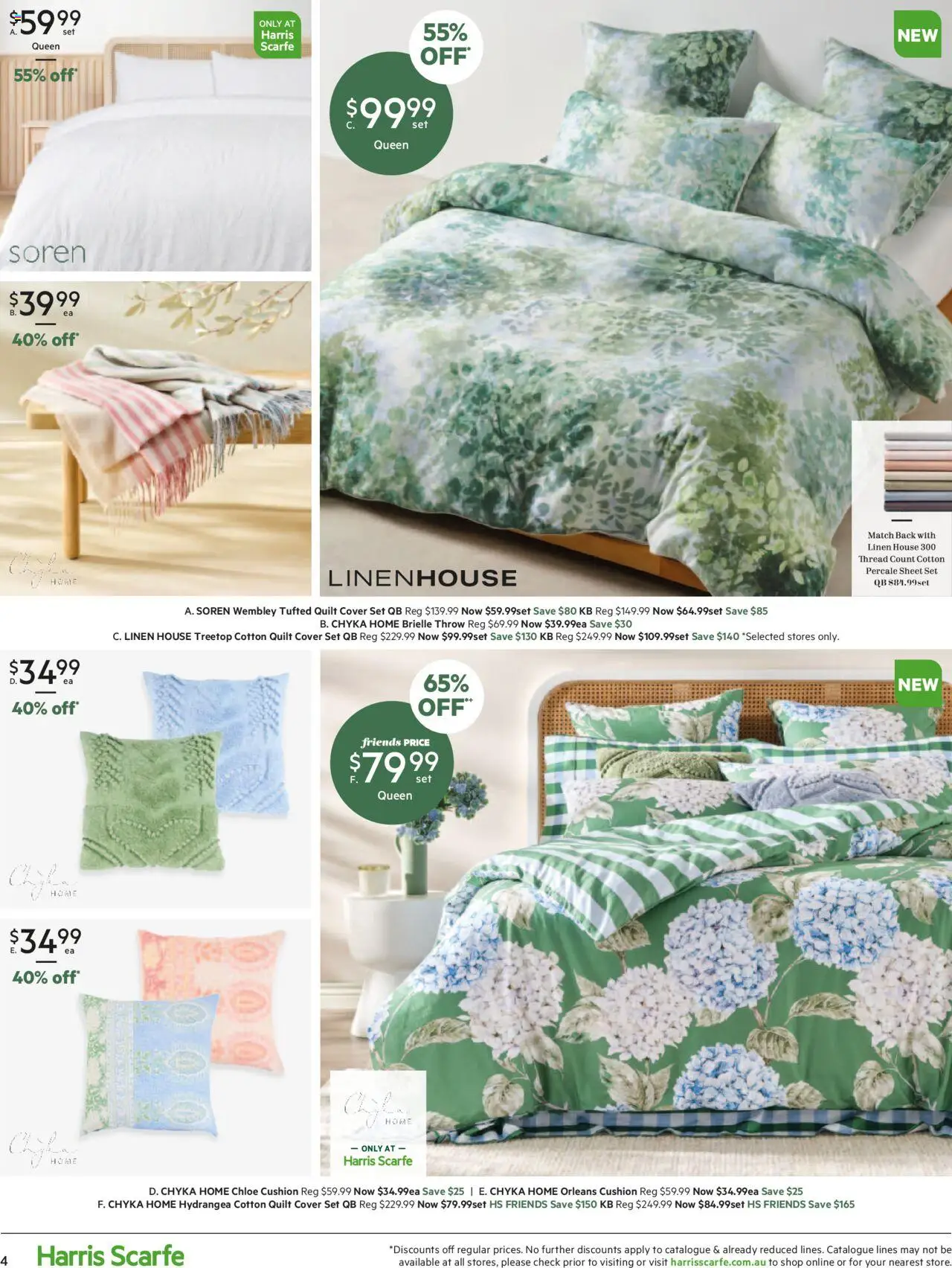 Harris Scarfe catalogue - valid from 21.08.2025 | Page: 4 | Products: Cushion, Linen
