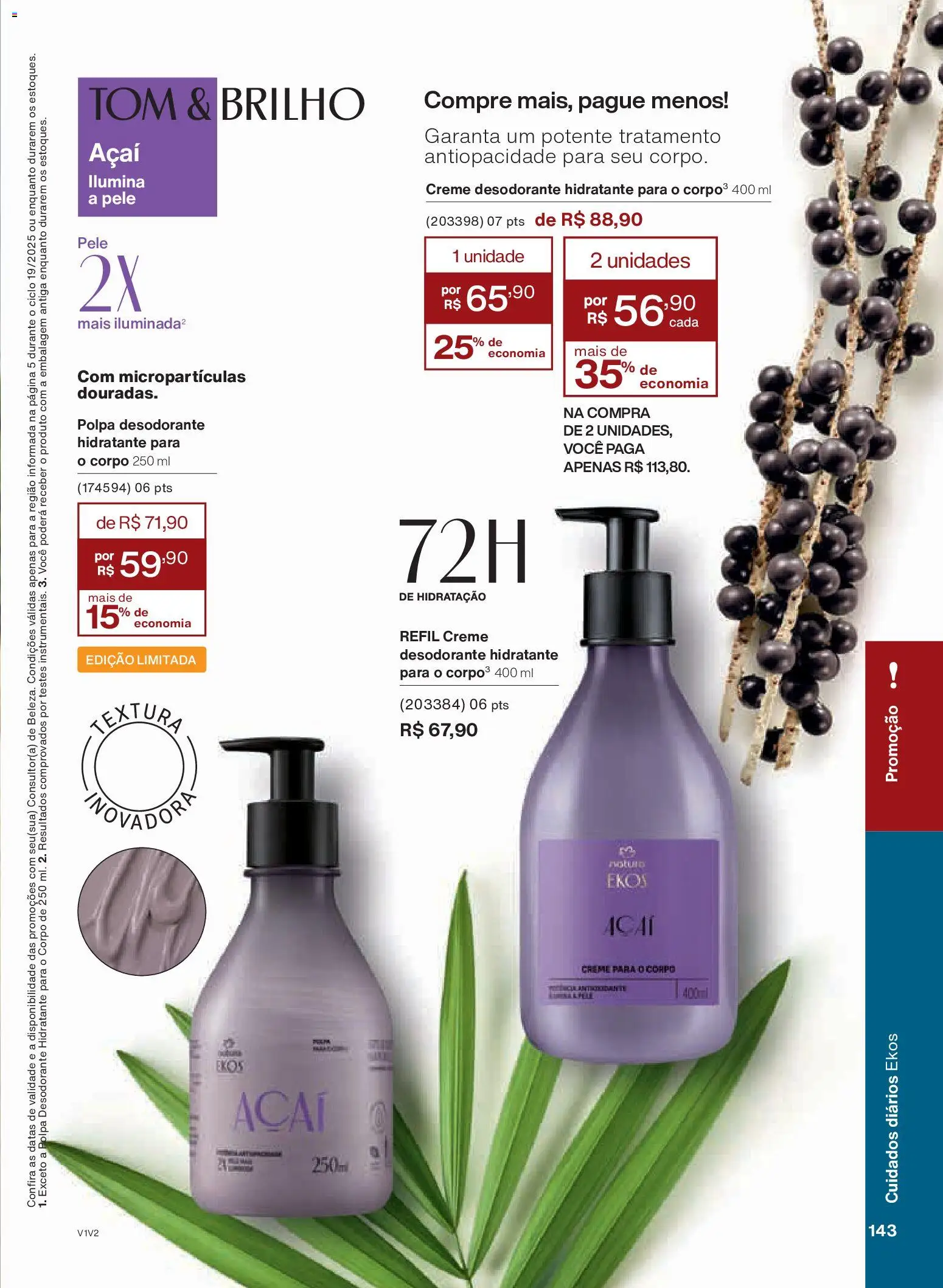 Natura Folheto - válido de 26.11.2025 | Página: 143 | Produtos: Desodorante, Creme, Açaí