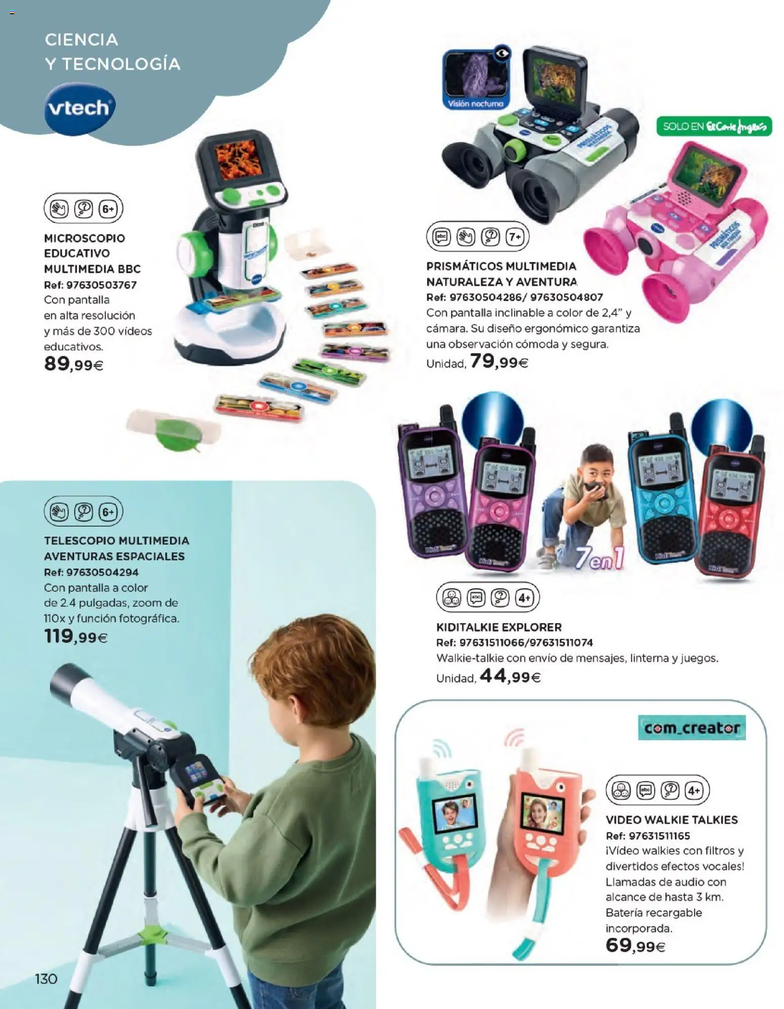 Nuevas ofertas de El Corte Inglés válidas en toda la República Mexicana desde el 27.10.2025. ¡Encuentra las mejores ofertas en El Corte Inglés catálogo Juguetes! | Página: 130 | Productos: Linterna, Audio, Batería, Video