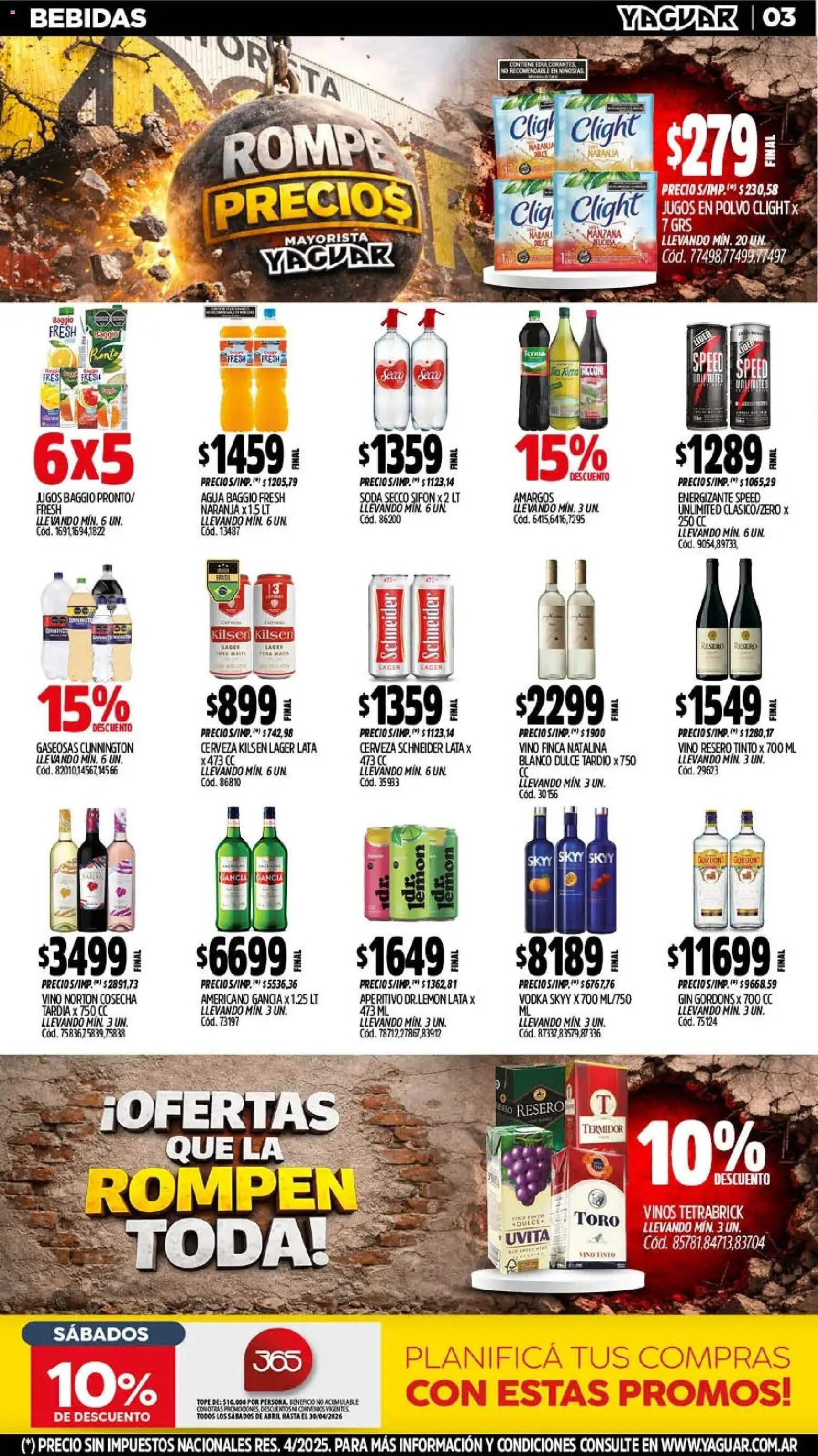 Yaguar - Oferta Semanal General Roca │ válido desde el 20.04.2026 | Página: 4 | Productos: Soda, Manzana, Vino, Cerveza
