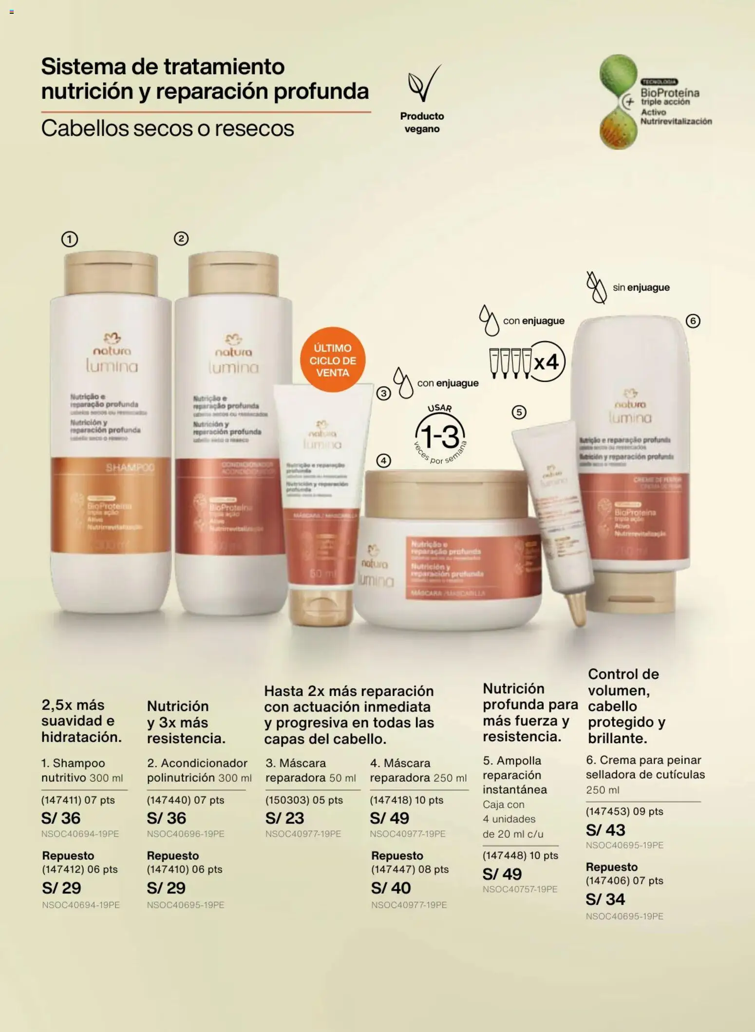 Catálogo Natura válido desde 18.02.2026 | Página: 128 | Productos: Máscara, Acondicionador, Caja, Crema