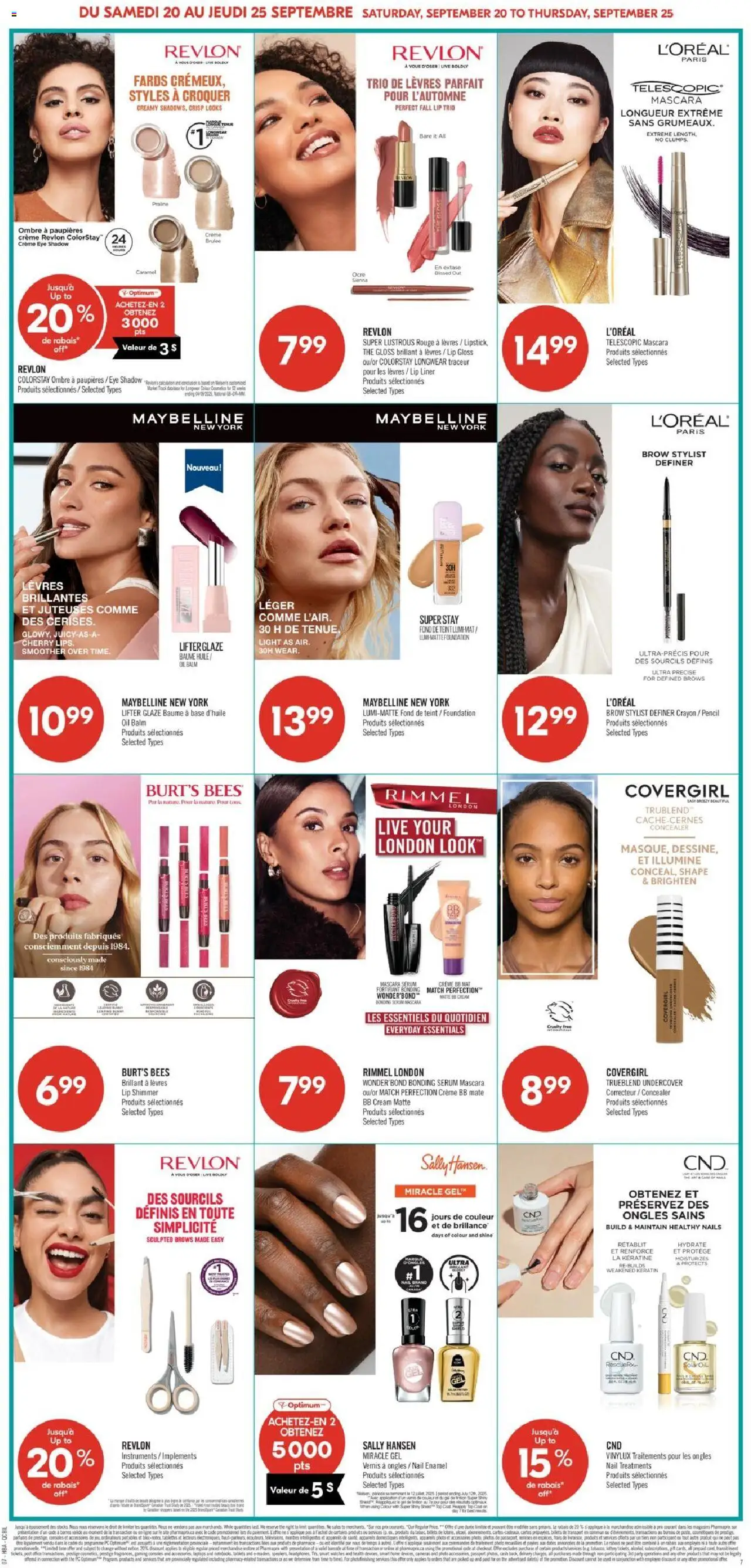 Pharmaprix flyer valid from 20.09.2025 | Page: 15 | Products: Concealer, Lip gloss, Nail polish, Oil