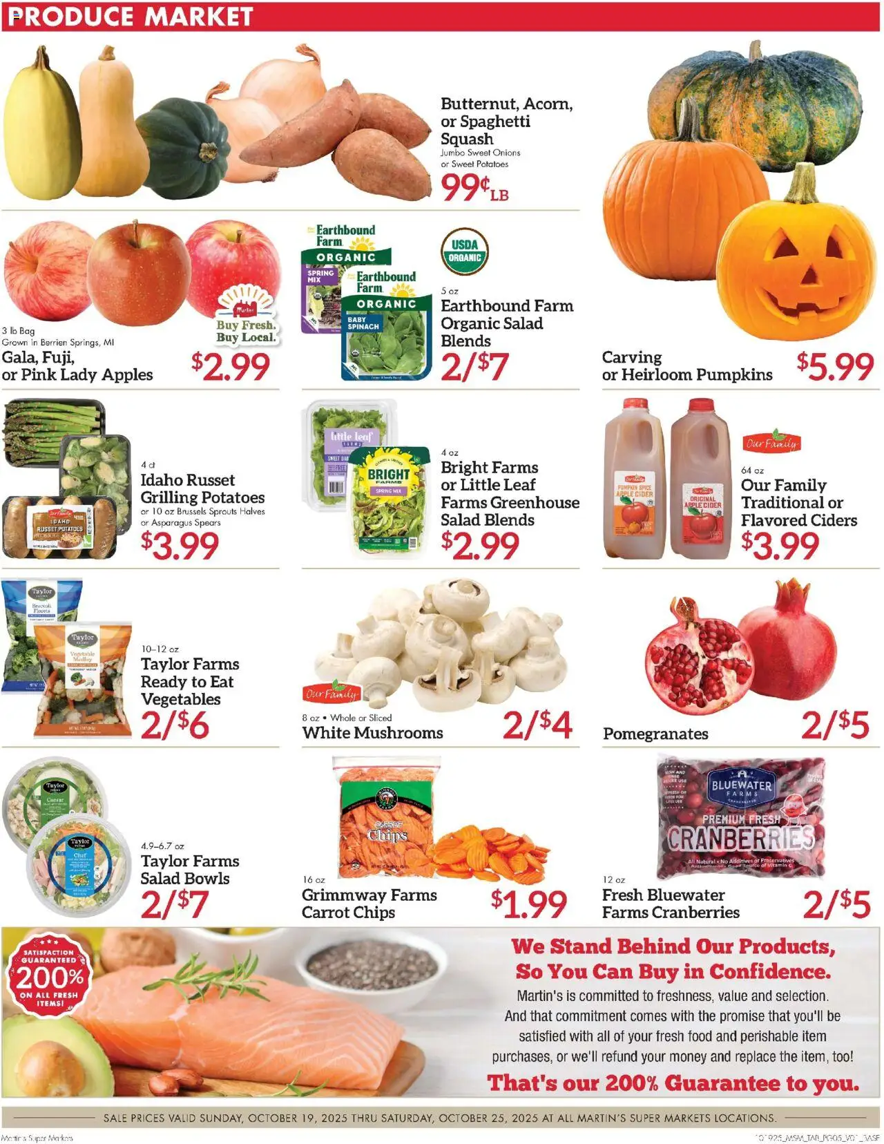 Martin’s Weekly Ad - valid from 19.10.2025 | Page: 5 | Products: Cider, Broccoli, Squash, Salad