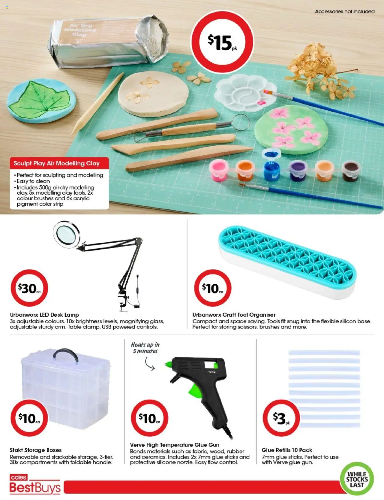 Coles catalogue - valid from 04.07.2025 | Page: 6 | Products: Desk, Desk lamp, Usb, Sculpting