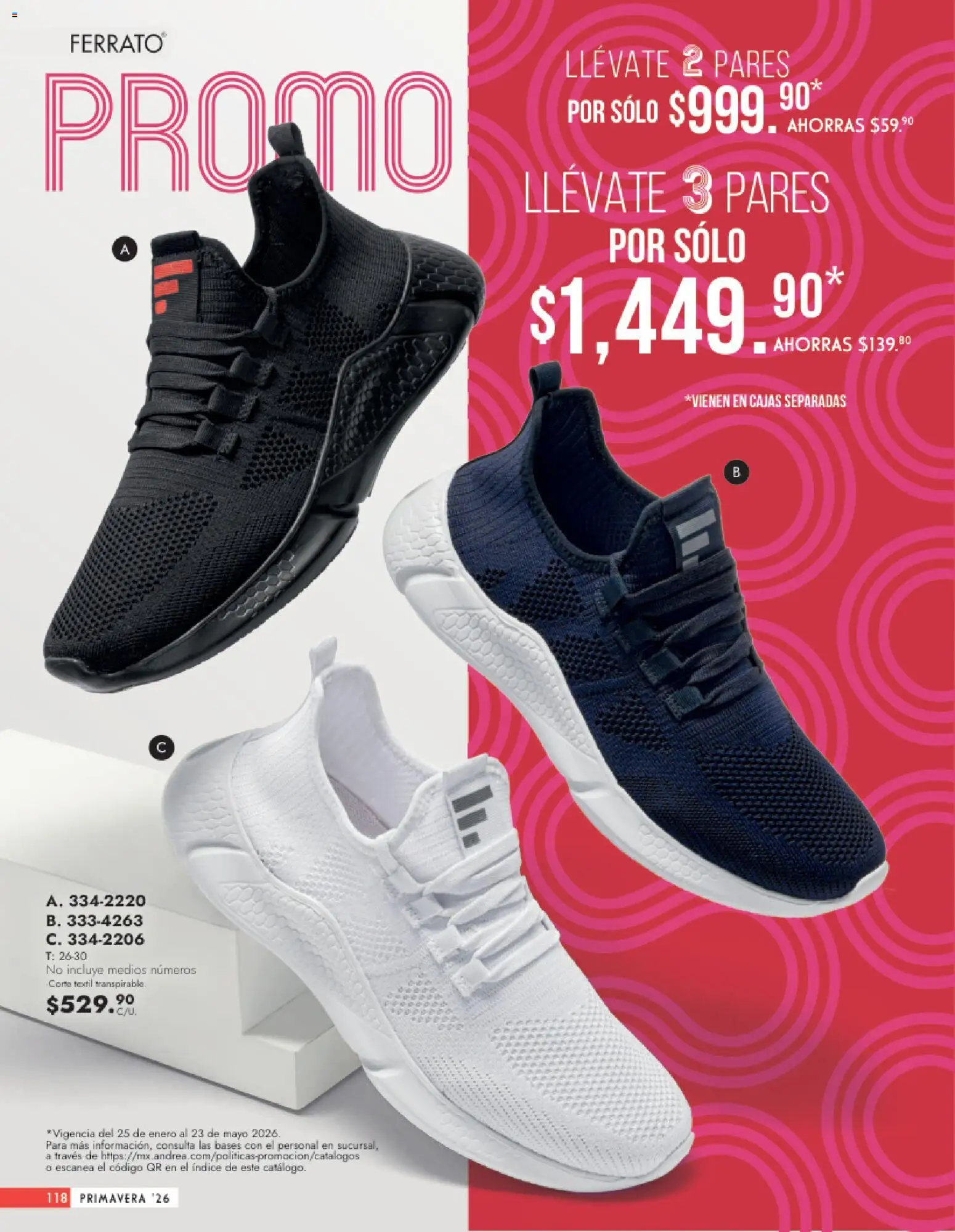 Nuevas ofertas de Andrea válidas en toda la República Mexicana desde el 25.01.2026. ¡Encuentra las mejores ofertas en Andrea catálogo Calzado Caballero! | Página: 118