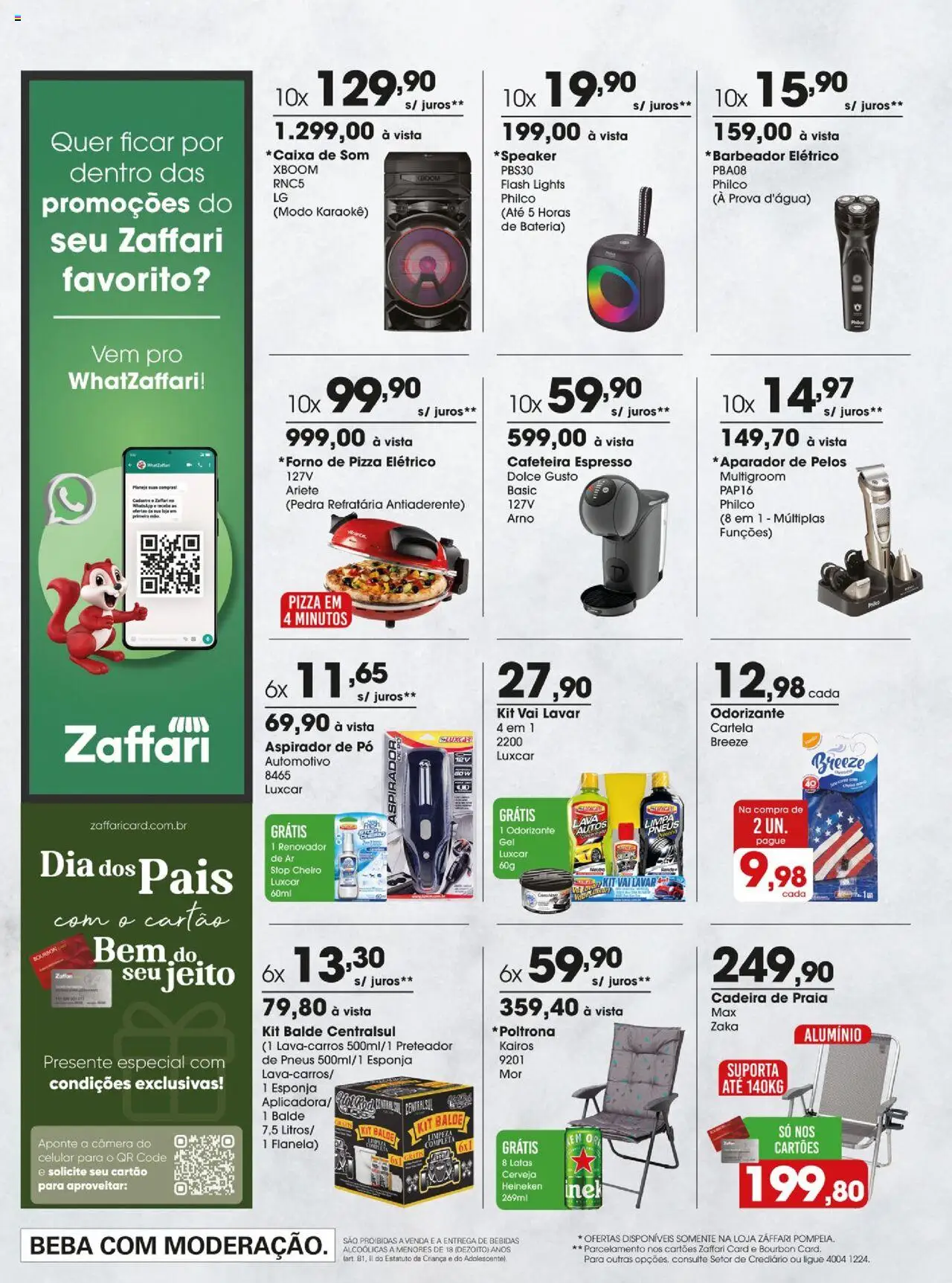 Zaffari Folheto - válido de 29.07.2025 | Página: 24 | Produtos: Esponja, Cadeira, Bateria, Aparador de pelos