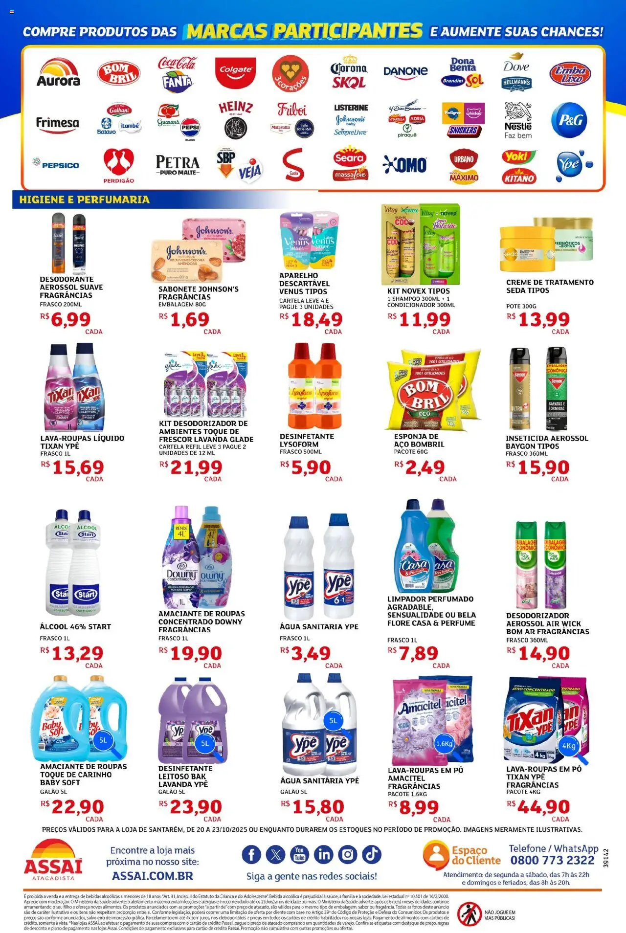 Assaí Atacadista Folheto - válido de 20.10.2025 | Página: 4 | Produtos: Pó, Condicionador, Pneus, Dove