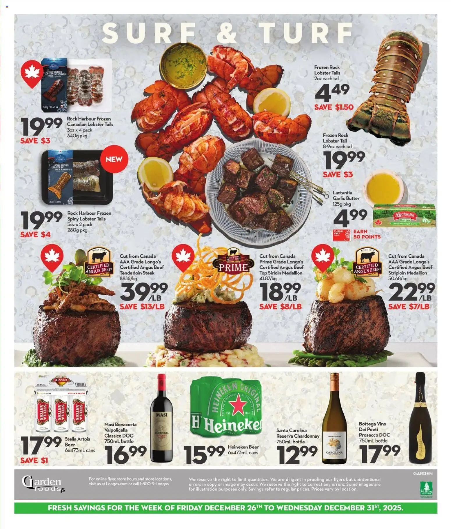 Longo's flyer valid from 26.12.2025 | Page: 3 | Products: Beef, Butter, Beer