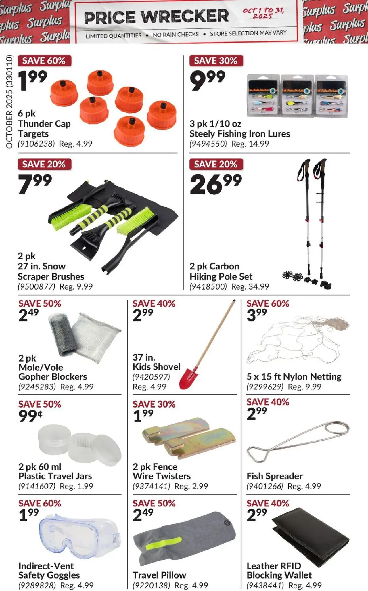 Princess Auto flyer valid from 01.10.2025 | Page: 13 | Products: Wallet, Cap, Iron, Pillow