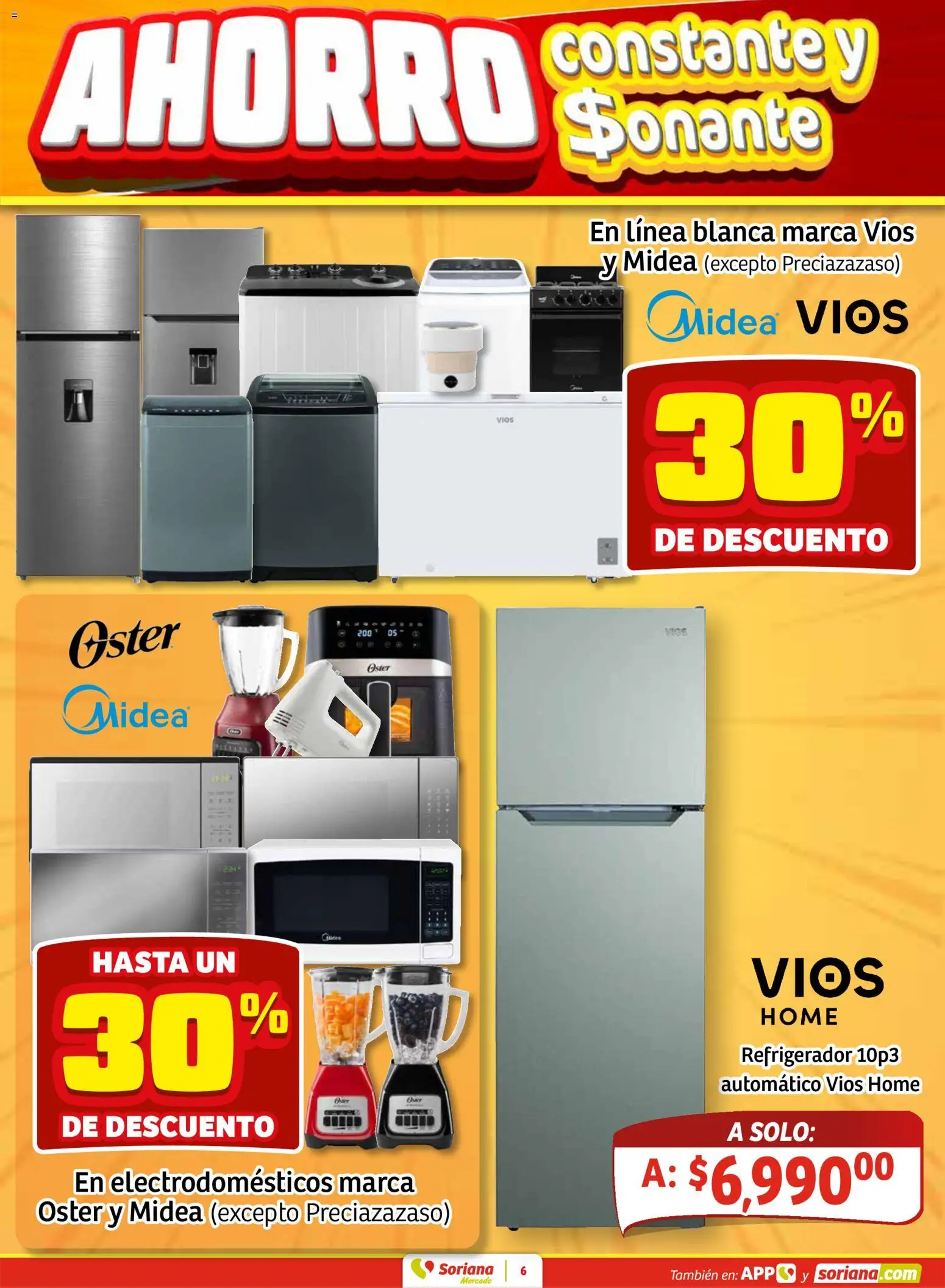 Nuevas ofertas de Soriana Fin de Semana Mercado: Tamaulipas válidas en toda la República Mexicana desde el 19.03.2026. ¡Encuentra las mejores ofertas en Soriana Fin de Semana Mercado: Tamaulipas! | Página: 6 | Productos: Refrigerador