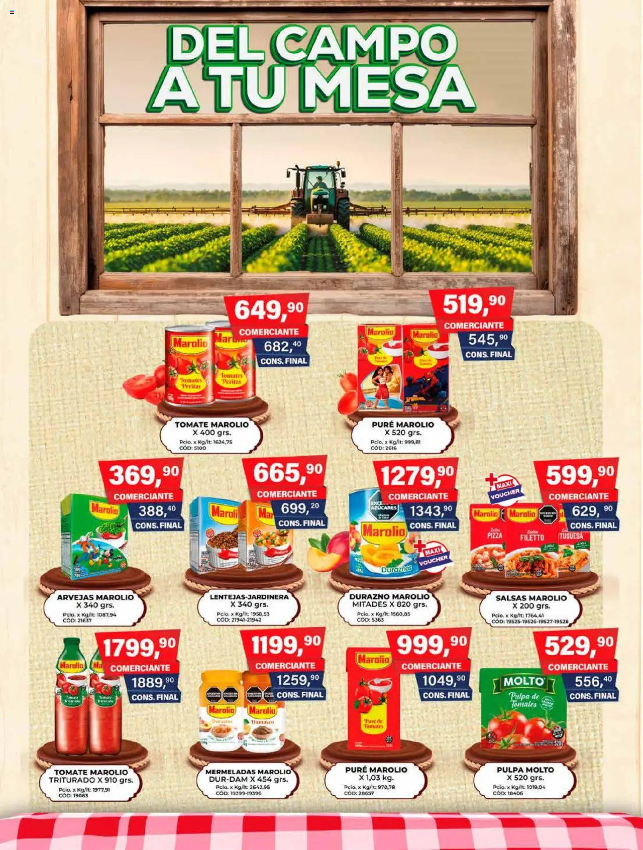 Maxiconsumo ofertas │ válido desde el 29.09.2025 | Página: 3 | Productos: Mesa, Arvejas, Tomate, Tomates