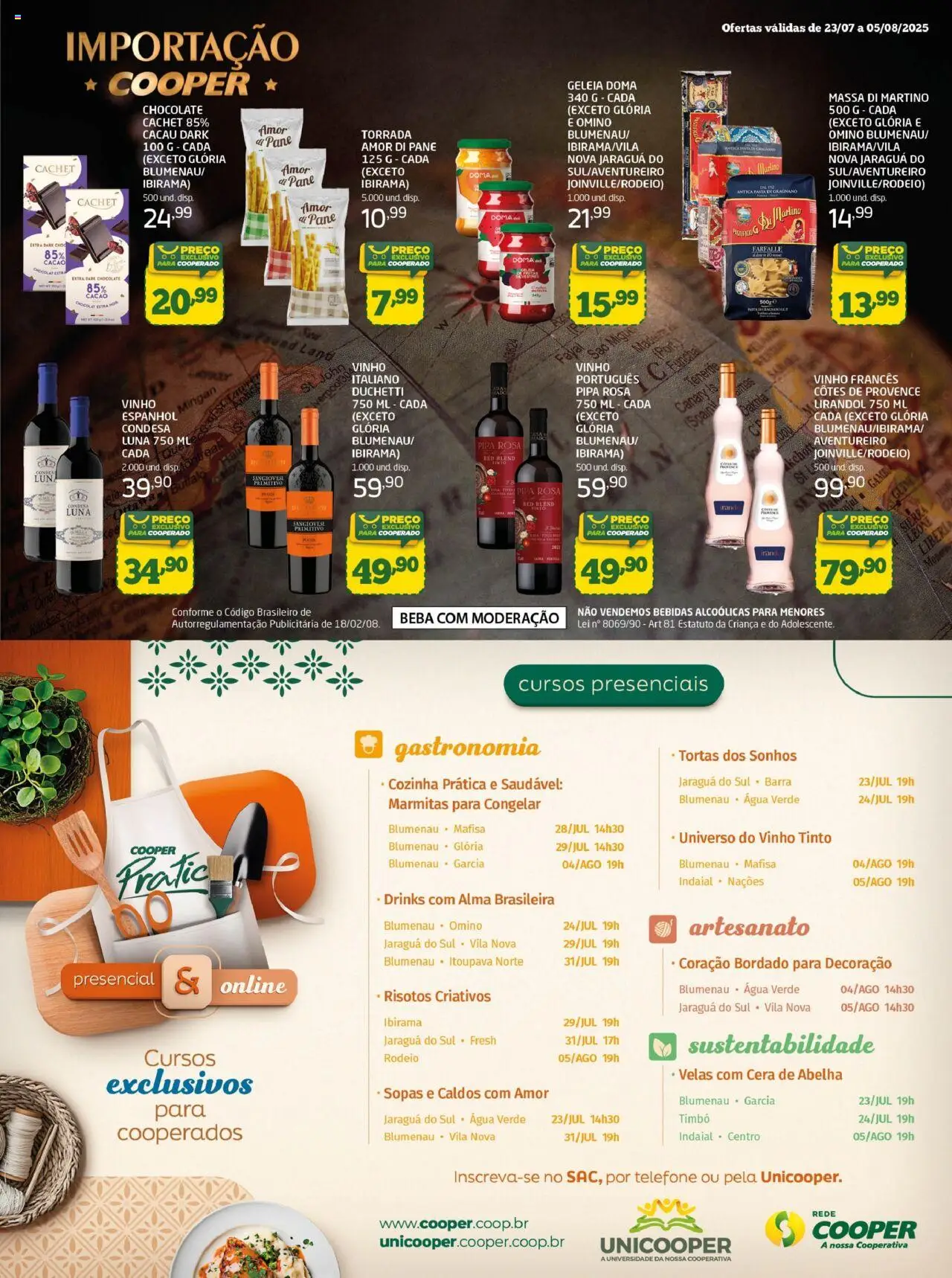 Cooper Folheto - válido de 23.07.2025 | Página: 5 | Produtos: Chocolate, Pasta, Massa, Geleia
