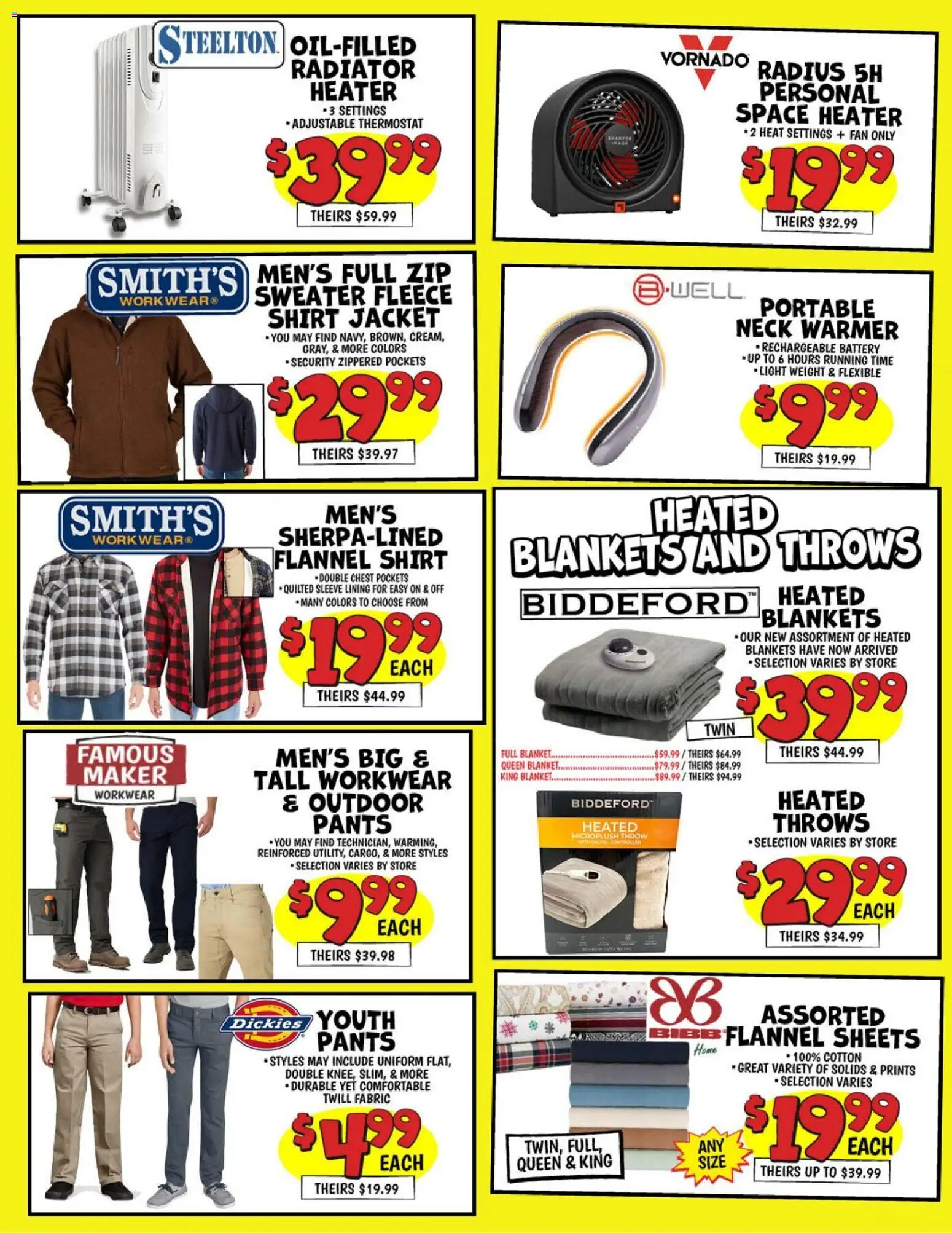 Ollie's Weekly Ad - valid from 25.10.2025 | Page: 3 | Products: Workwear, Blanket, Sweater, Pants