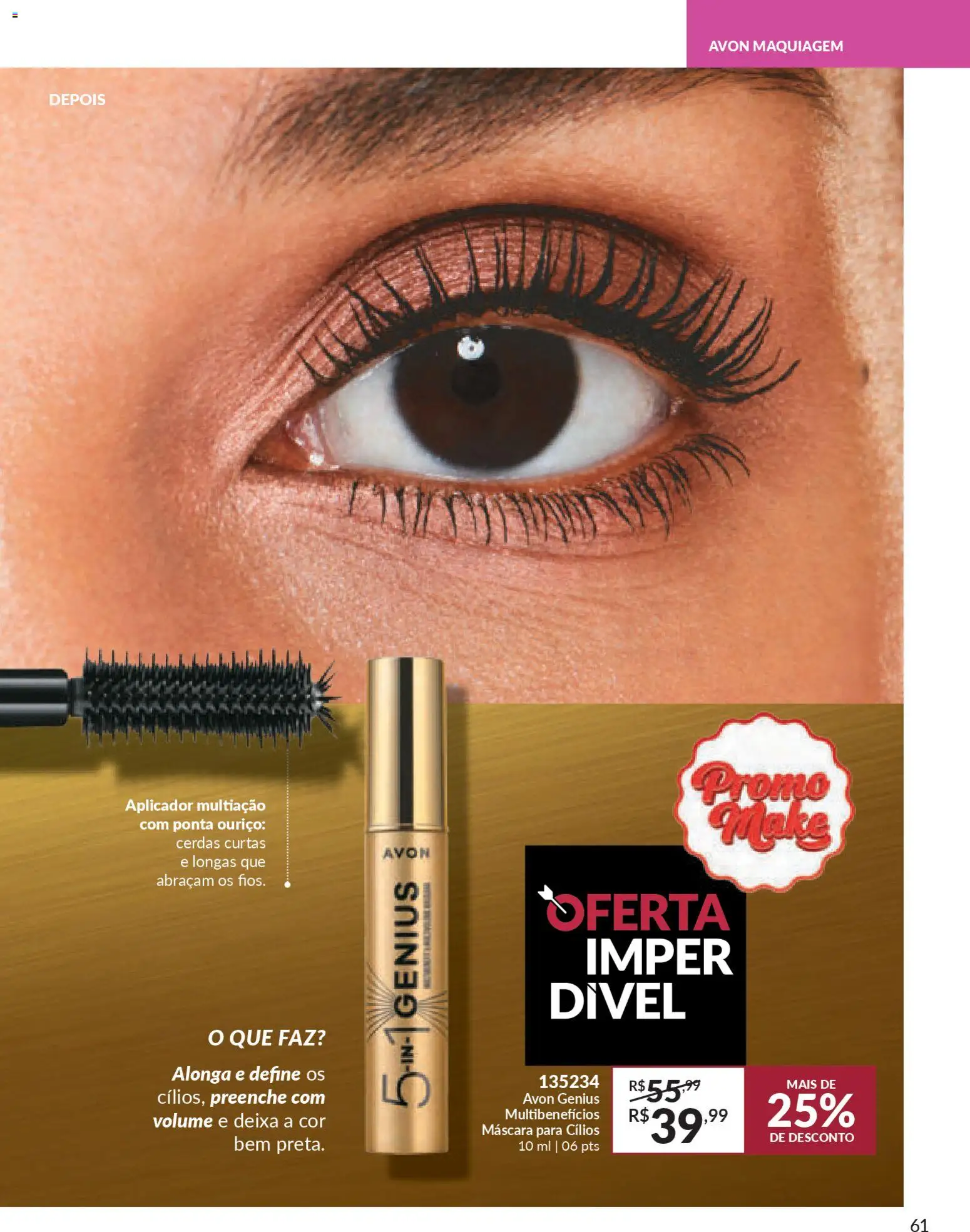 Avon Folheto - válido de 19.12.2025 | Página: 61 | Produtos: Maquiagem, Máscara para cílios