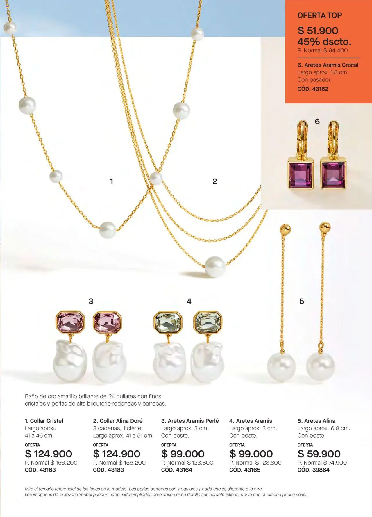 Yanbal revista - valida desde el 11.10.2025 | Página: 85 | Productos: Aretes, Baño, Top, Collar