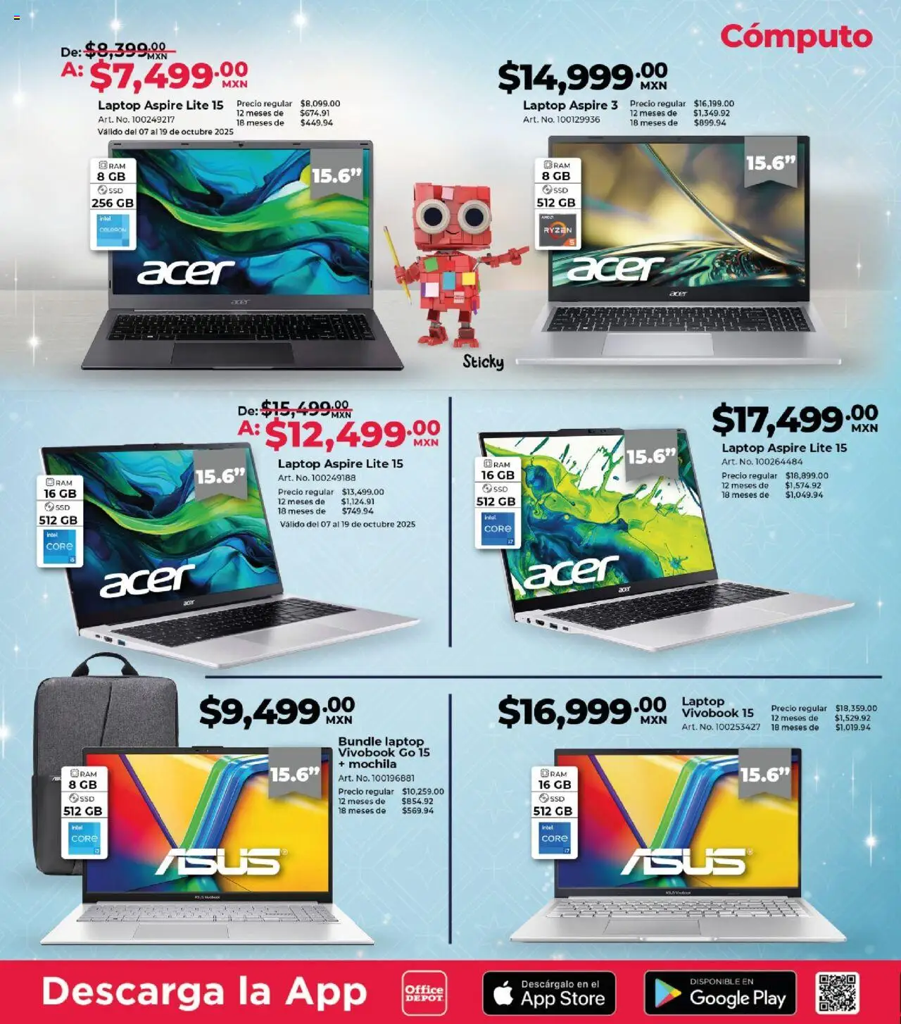 Nuevas ofertas de Office Depot válidas en toda la República Mexicana desde el 01.10.2025. ¡Encuentra las mejores ofertas en Office Depot - Catálogo! | Página: 9 | Productos: Mochila