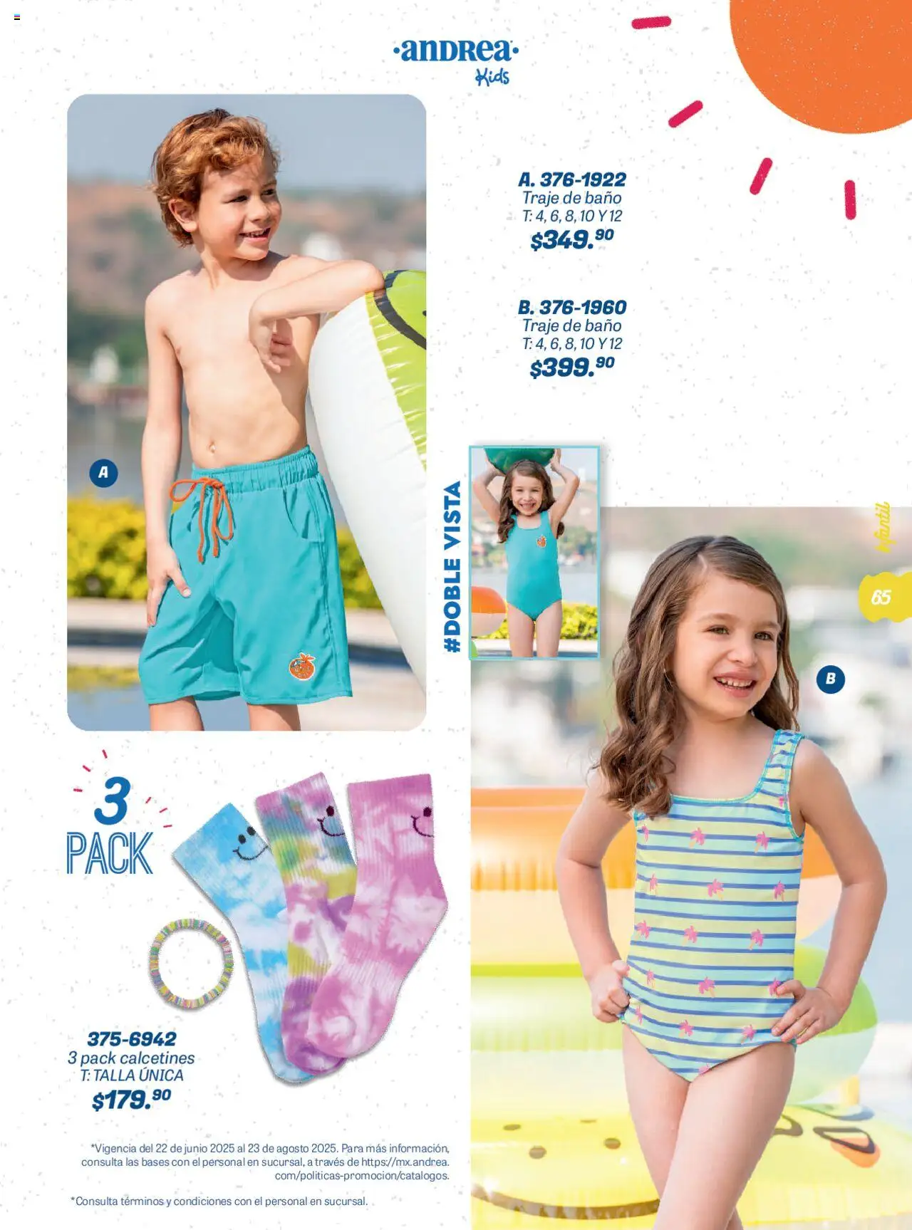 Nuevas ofertas de Andrea válidas en toda la República Mexicana desde el 22.06.2025. ¡Encuentra las mejores ofertas en Andrea catálogo Summer Time! | Página: 65 | Productos: Traje, Traje de baño, Baño