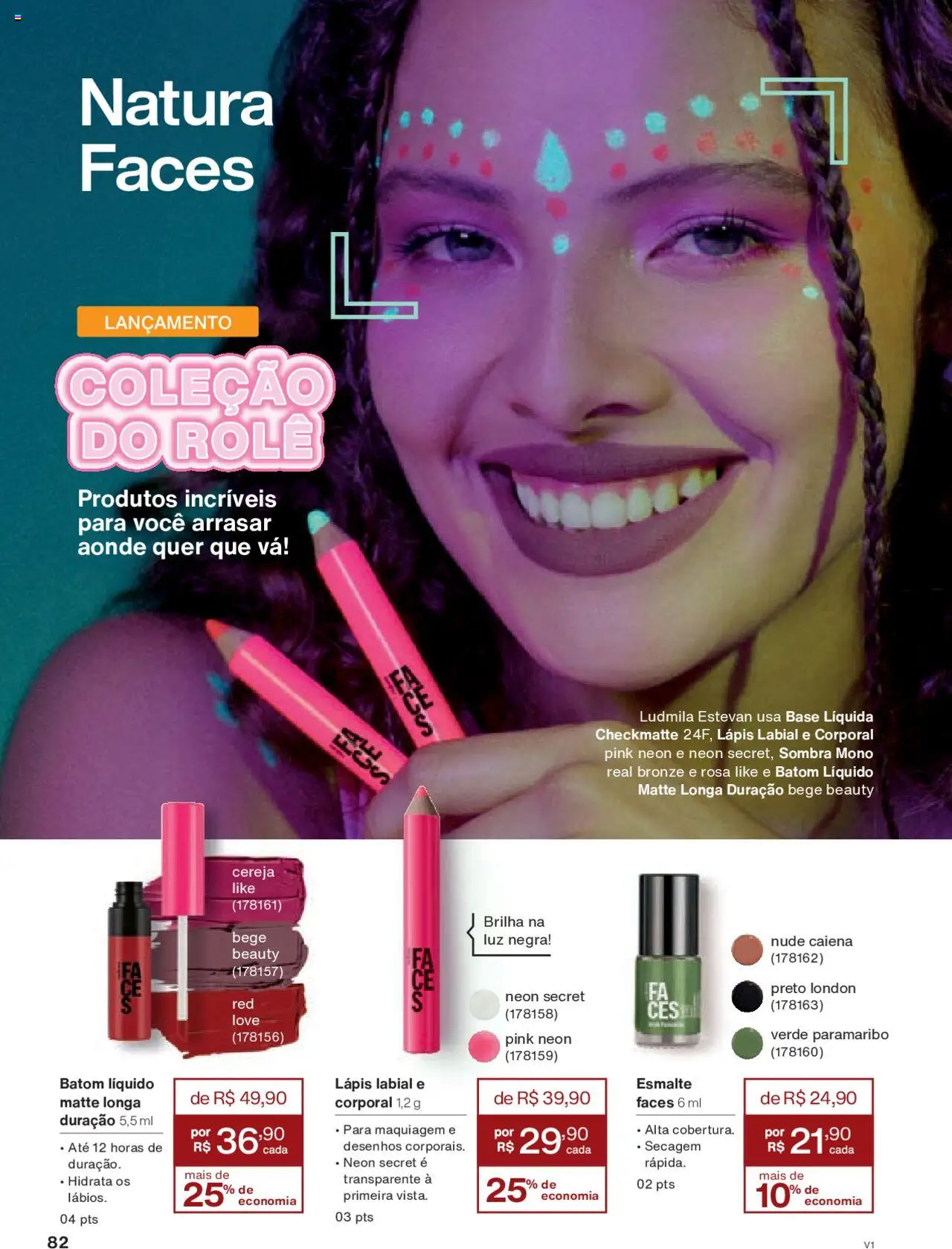 Natura Folheto - válido de 18.08.2025 | Página: 82 | Produtos: Cereja, Maquiagem, Batom, Base