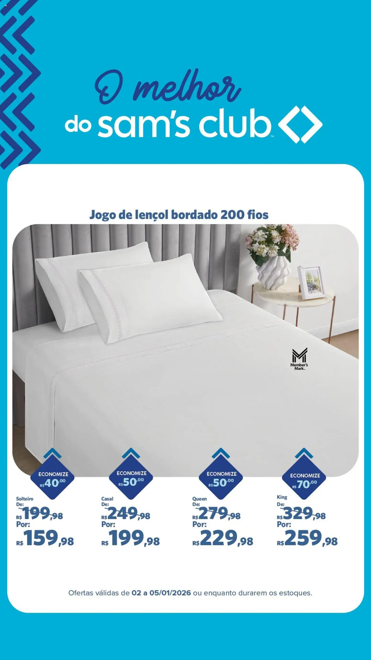 Sam's Club Folheto - válido de 02.01.2026 | Página: 3 | Produtos: Lençol