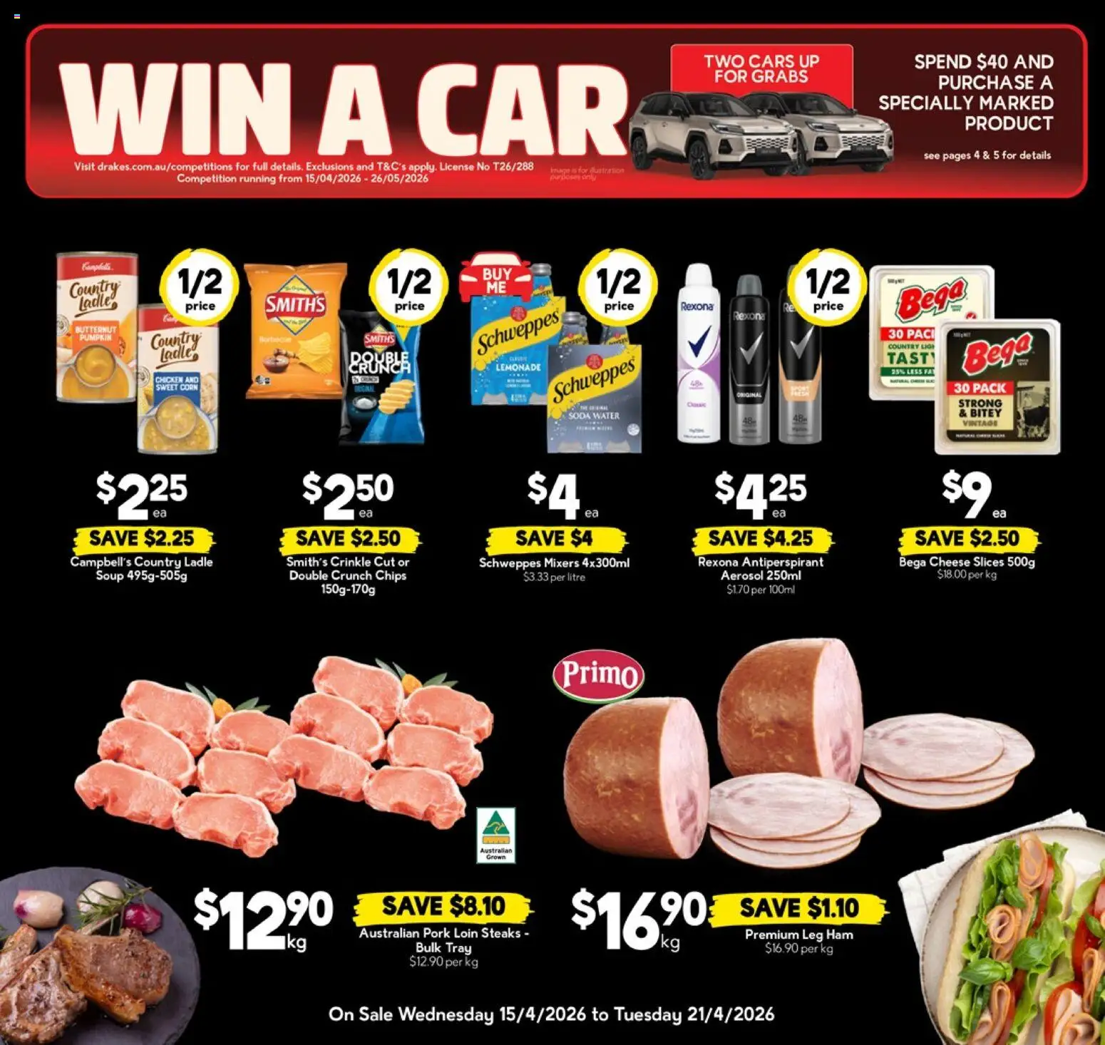 Drakes catalogue - valid from 15.04.2026 | Page: 3 | Products: Pork, Antiperspirant, Soup, Pumpkin